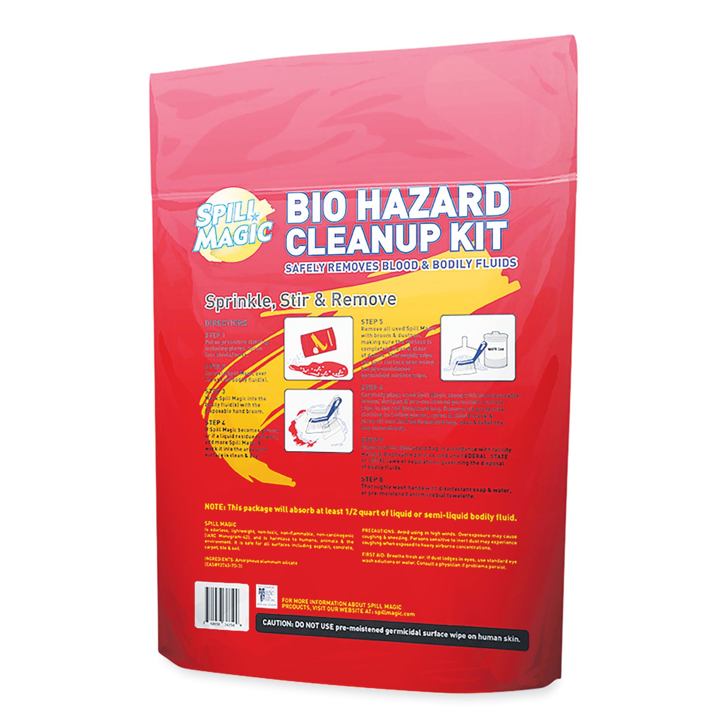 Spill Magic™ Biohazard Spill CleanUp, 0.75 x 6 x 9
