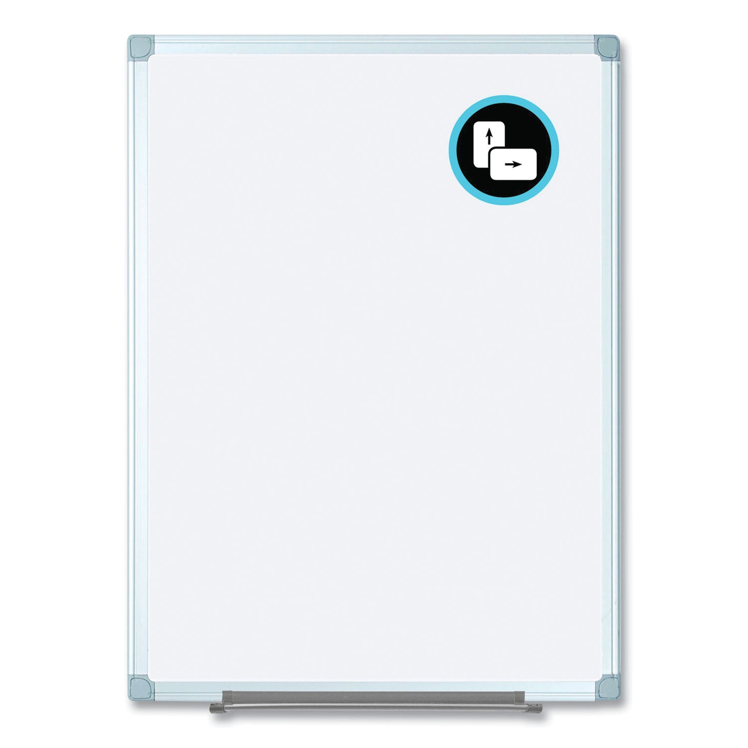 MasterVision® Earth Silver Easy Clean Dry Erase Boards, 96" x 48", White Surface, Satin Aluminum Frame