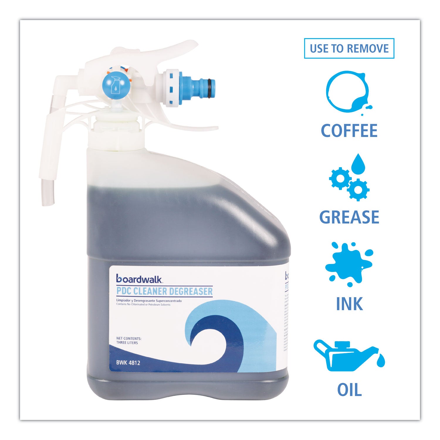 Boardwalk® PDC Cleaner Degreaser, Unscented, 3 L Bottle