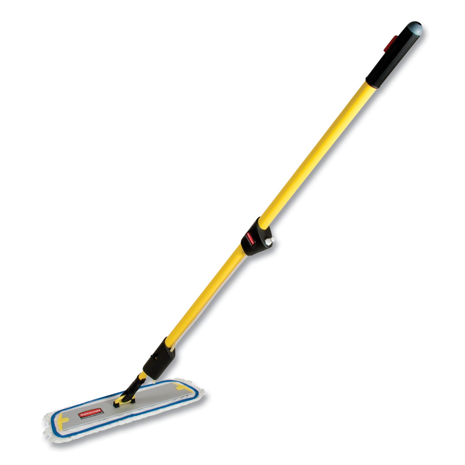 Rubbermaid® Commercial Flow Finishing System, 18" Wide Nylon Head, 56" Yellow Plastic Handle