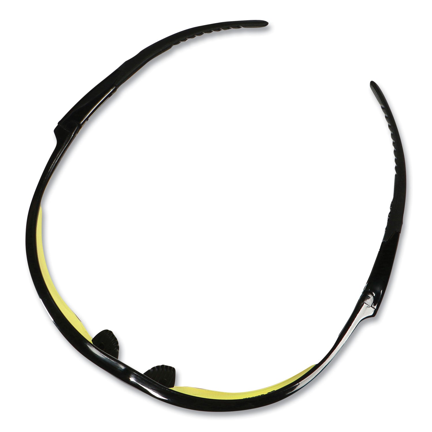 KleenGuard™ Nemesis Safety Glasses, Black Frame, Amber Lens, 12/Box