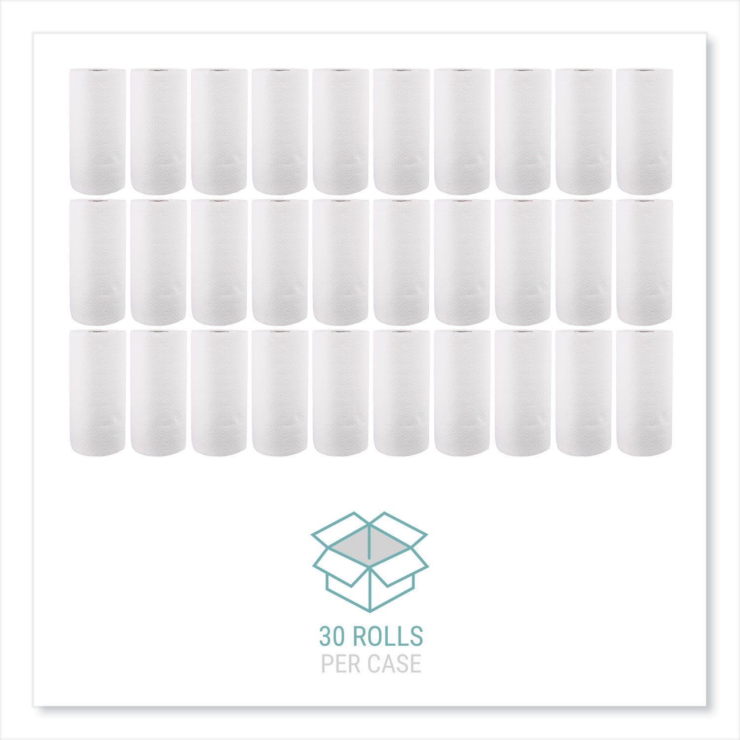 Windsoft® Kitchen Roll Towels, 2-Ply, 11 x 8.8, White, 100/Roll, 30 Rolls/Carton