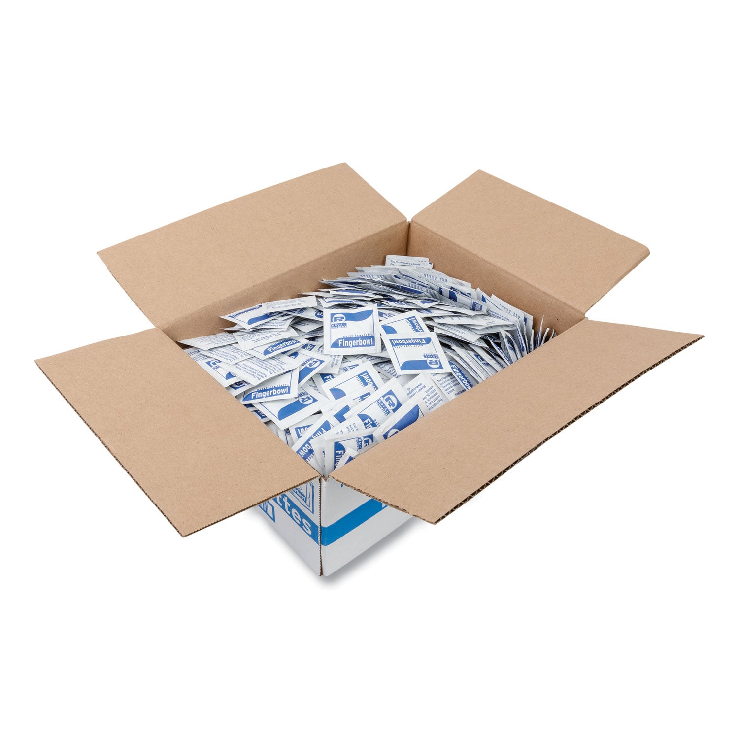 AmerCareRoyal® Moist Towelettes, Individually Wrapped, 4 x 6, Lemon Scent, White, 1,000/Carton