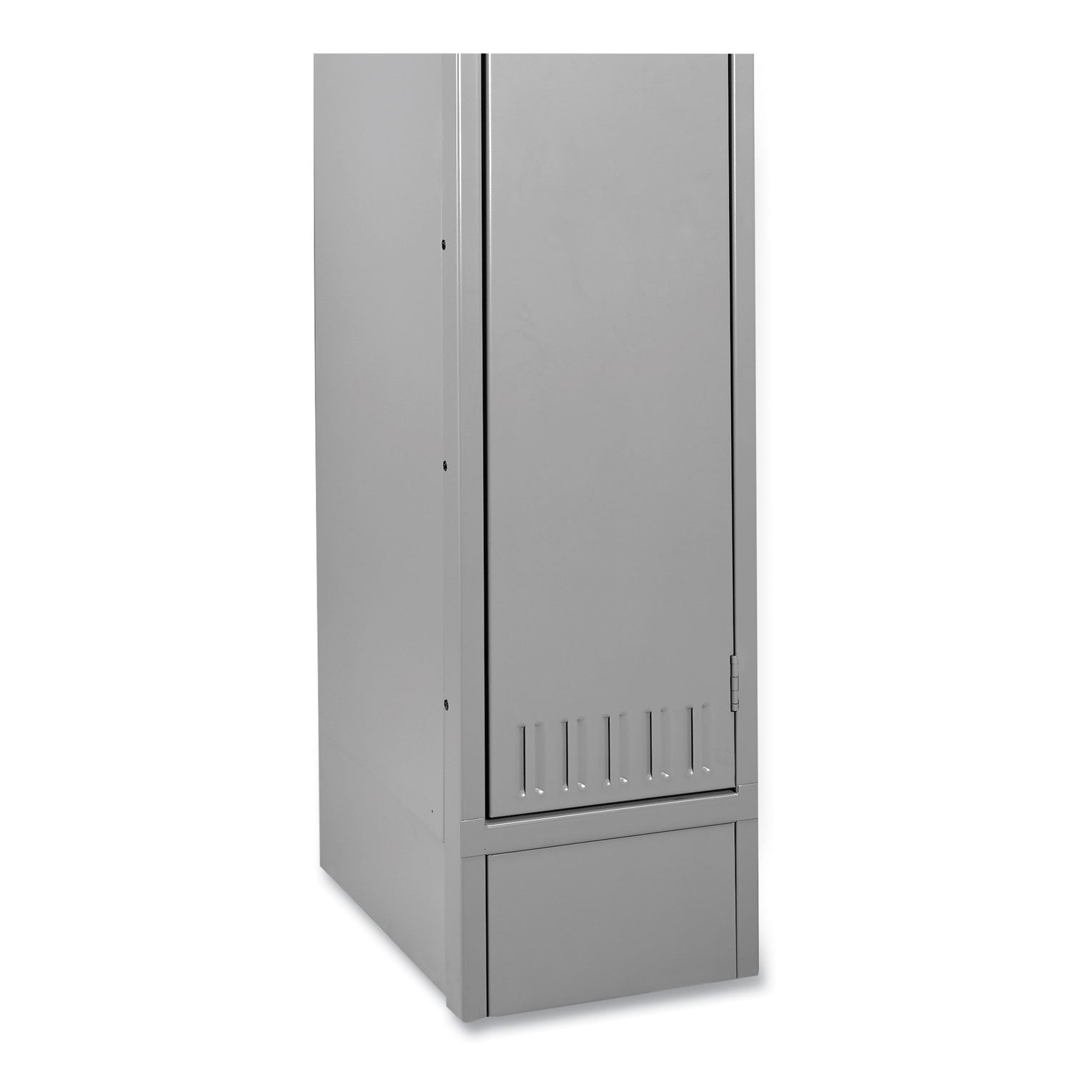 Tennsco Three Wide Closed Locker Base, 36w X 18d X 6h, Medium Gray