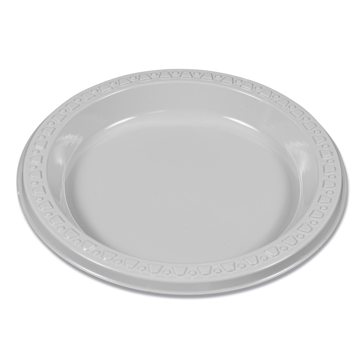 Tablemate® Plastic Dinnerware, Plates, 6" Dia, White, 125/pack