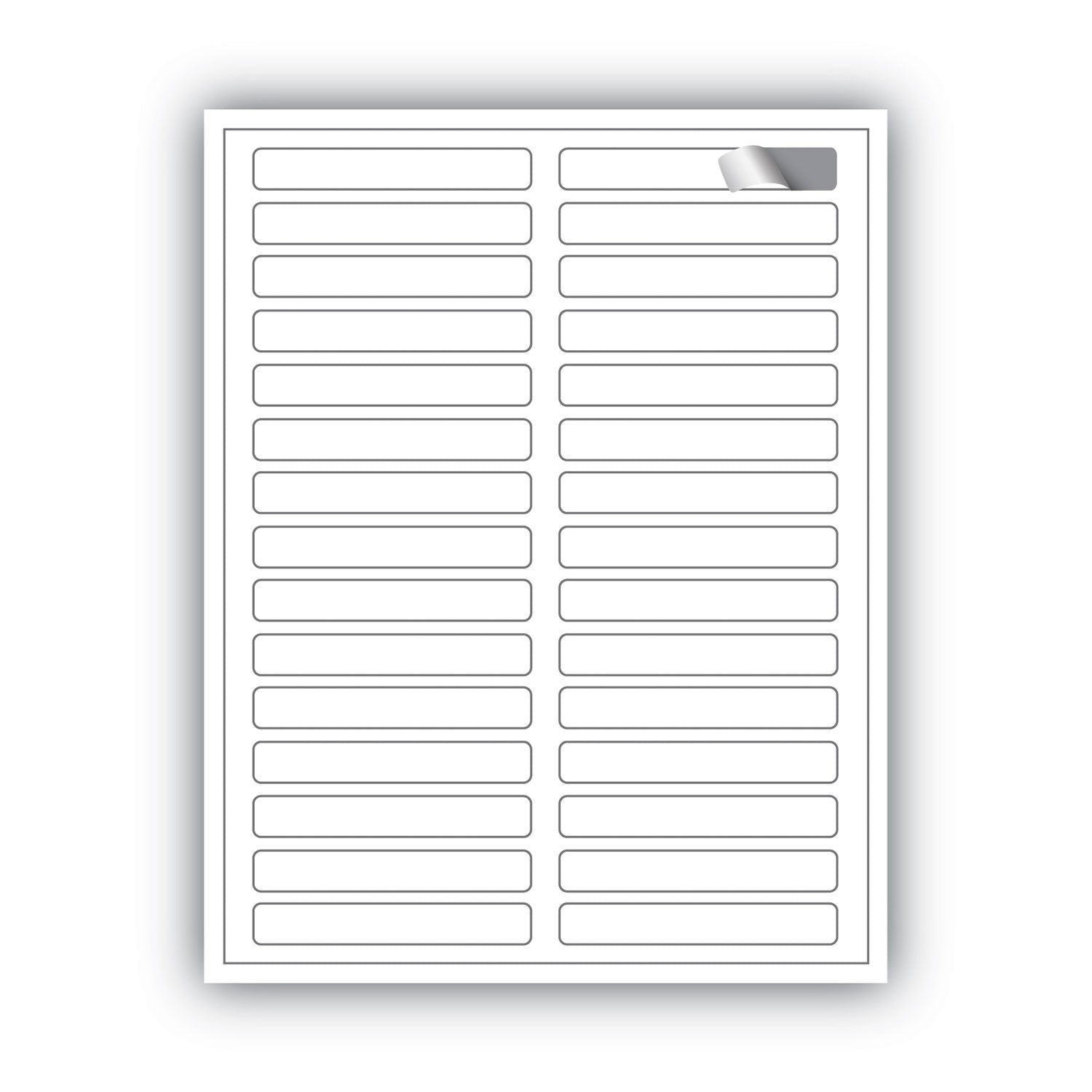 MACO® Cover-All Opaque File Folder Labels, Inkjet/laser Printers, 0.66 X 3.44, White, 30 Labels/sheet, 50 Sheets/box