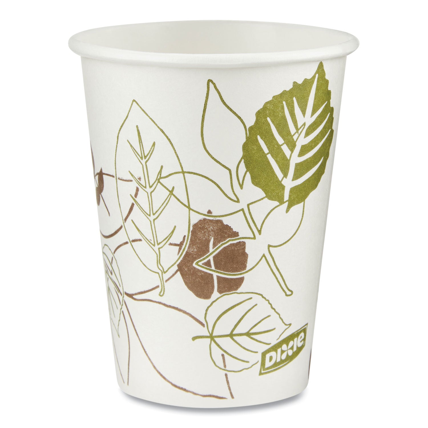 Dixie® Pathways Paper Hot Cups, 8 oz, White/Brown, 25/Pack
