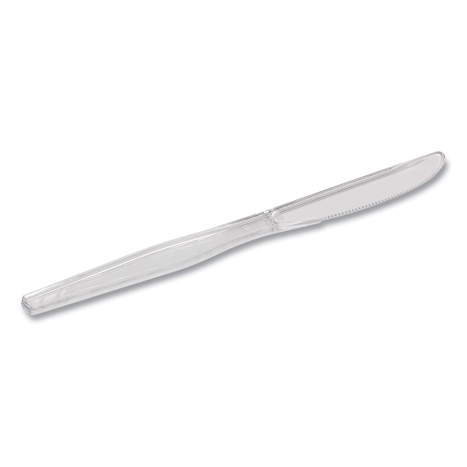 Dixie® Heavyweight Polystyrene Cutlery, Knife, Plastic, Clear, 1,000/Carton