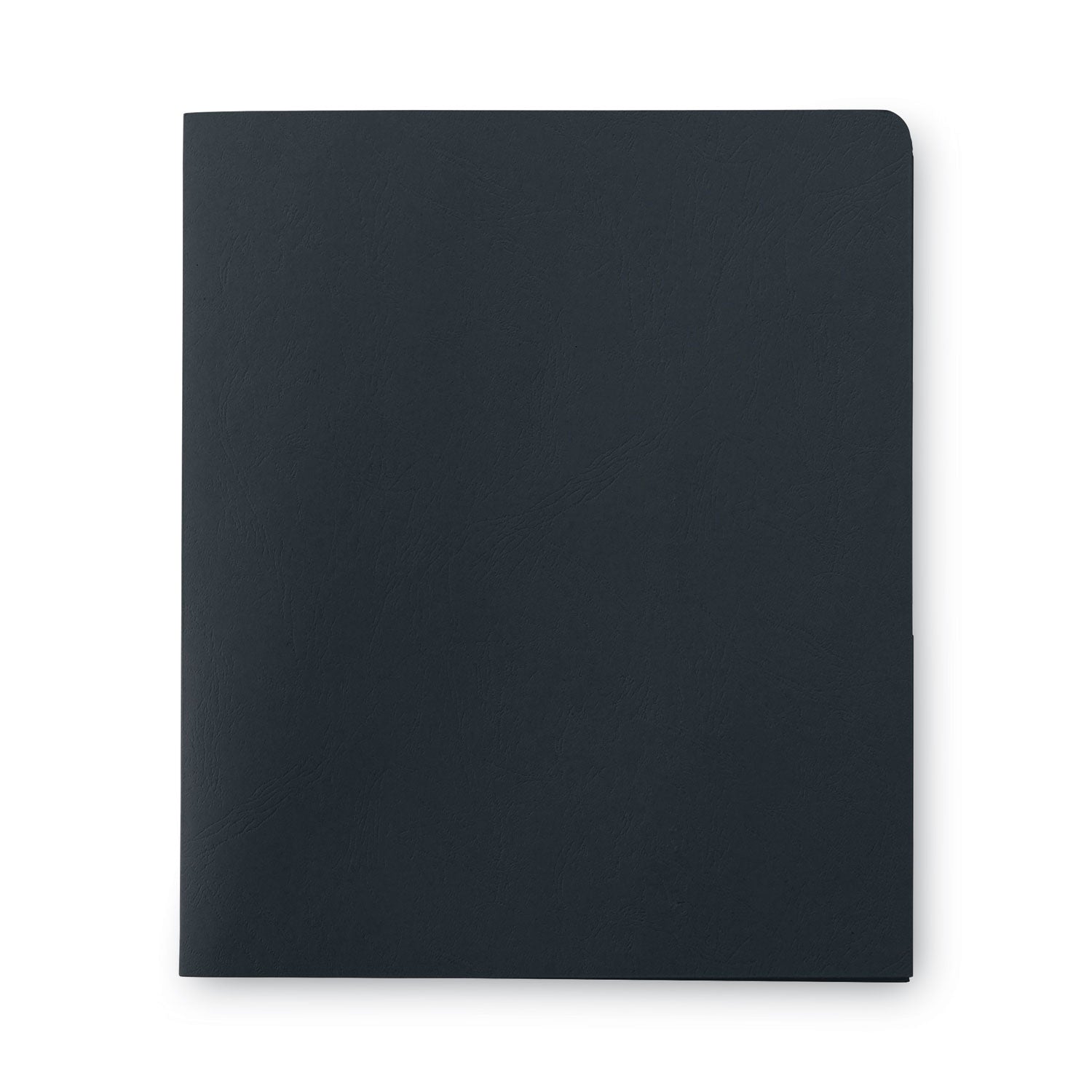 Smead Two-Pocket Folder, Textured Paper, 100-Sheet Capacity, 11 X 8.5, Black, 25/box