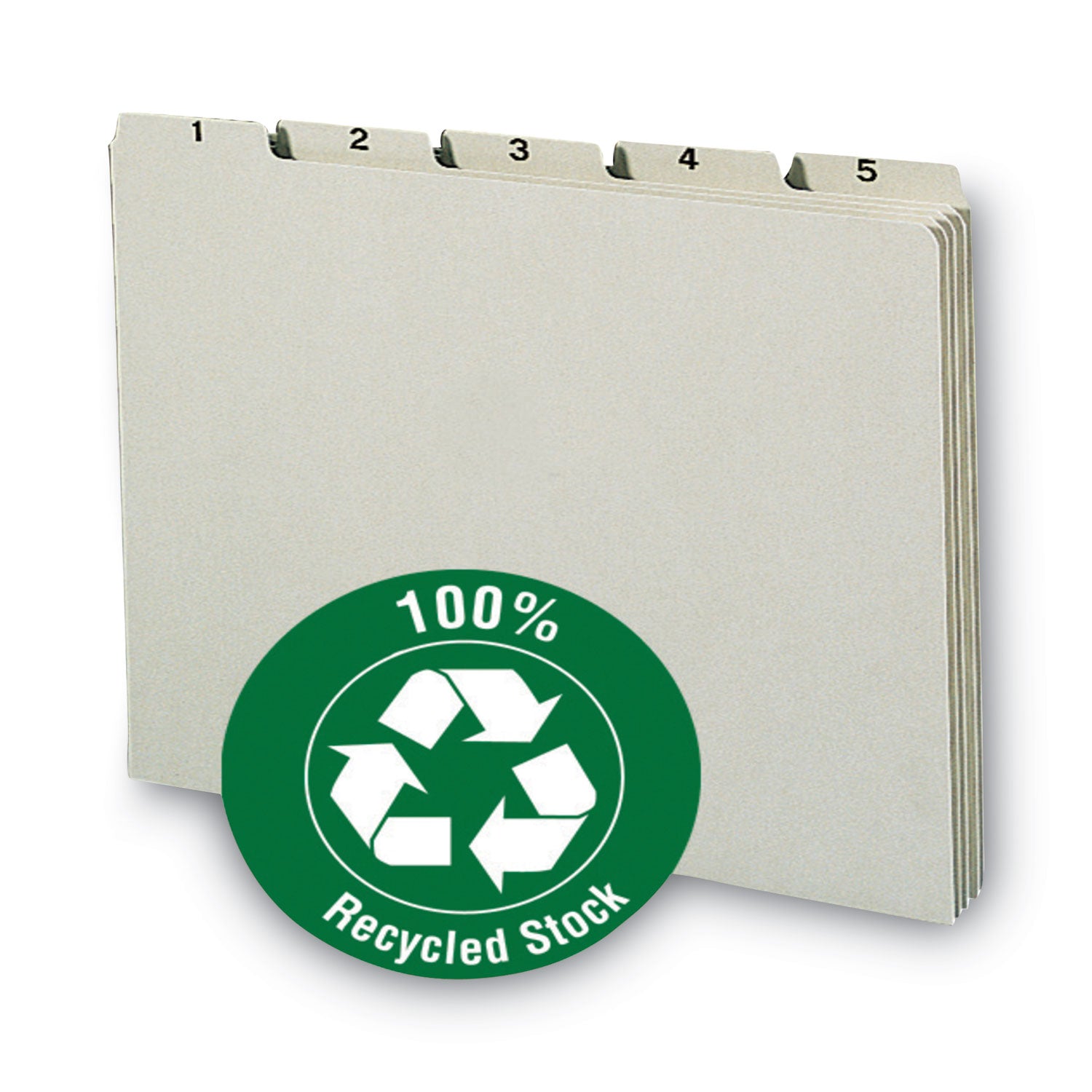 Smead 100% Recycled Daily Top Tab File Guide Set, 1/5-Cut Top Tab, 1 To 31, 8.5 X 11, Green, 31/set