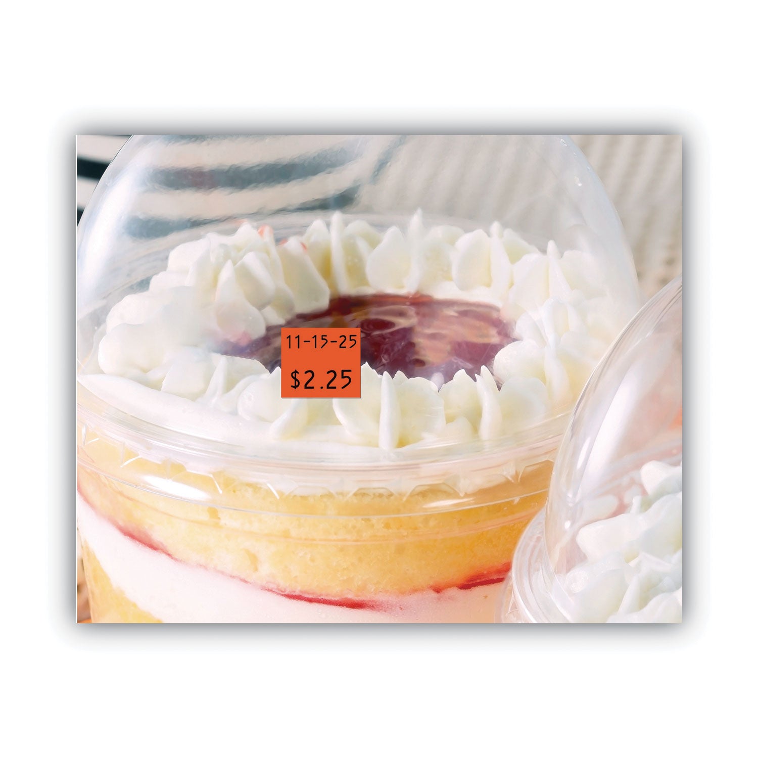 Garvey® Two-Line Pricemarker Labels, 0.44 X 0.81, Fluorescent Red, 1,000/roll, 3 Rolls/box