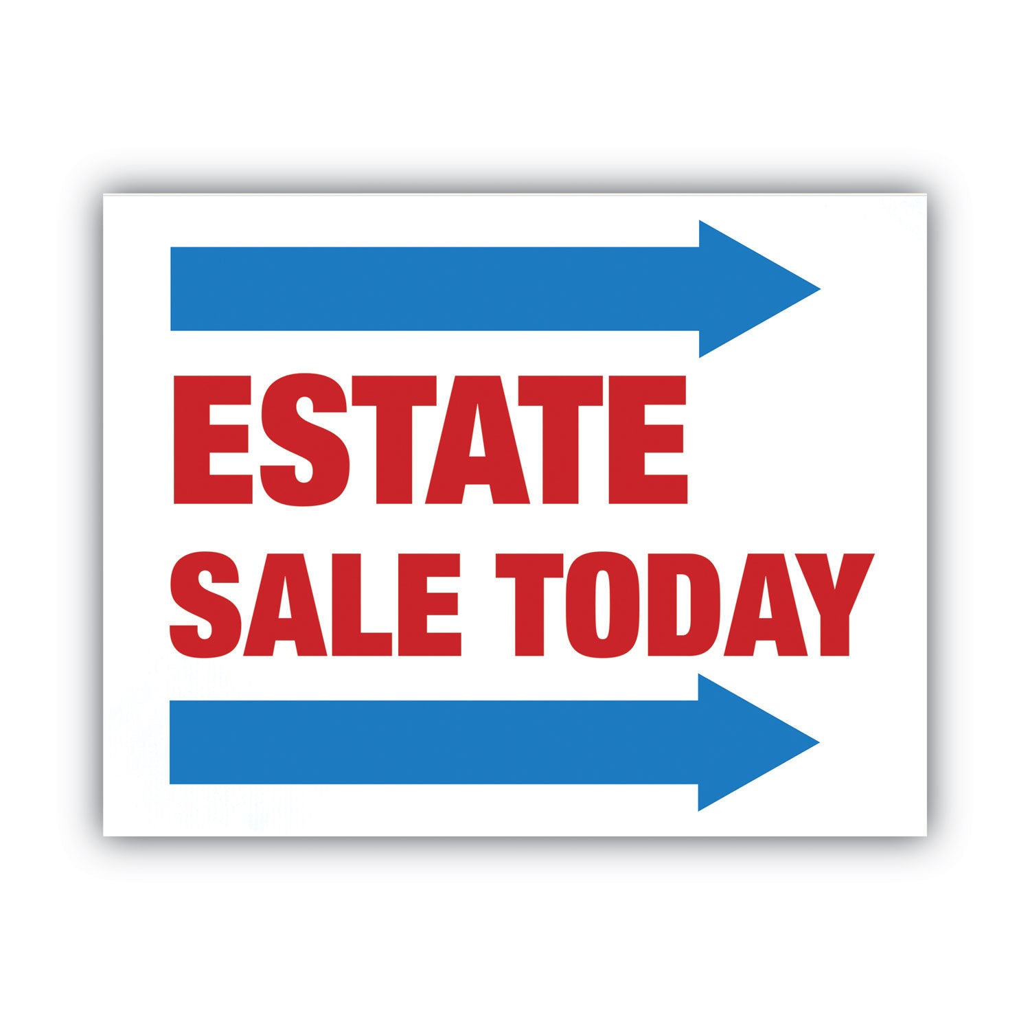 COSCO Stake Sign, Blank White, Includes Directional Arrows,  15 x 19