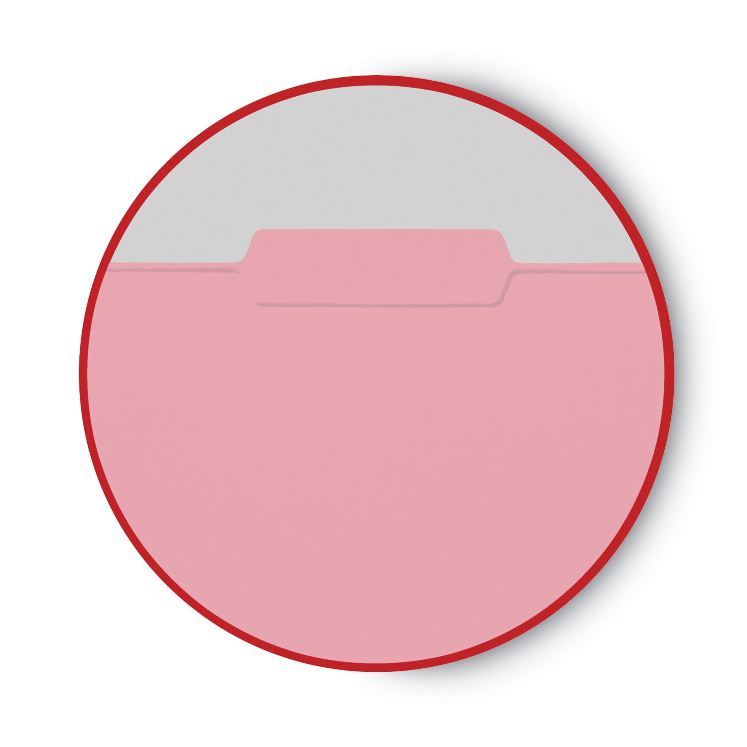 Smead Interior File Folders, 1/3-Cut Tabs: Assorted, Letter Size, 0.75" Expansion, Pink, 100/Box