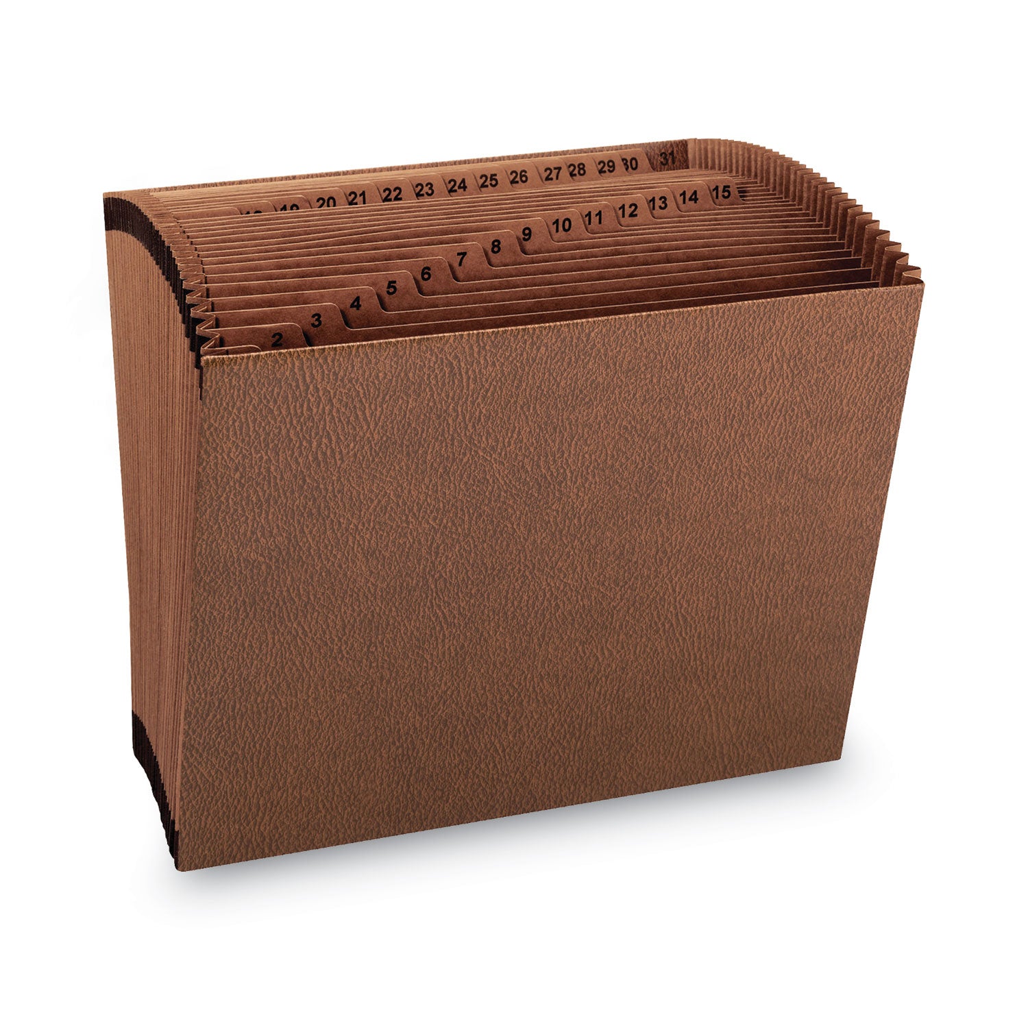 Smead TUFF Expanding Open-Top Stadium File, 31 Sections, 1/31-Cut Tabs, Letter Size, Redrope