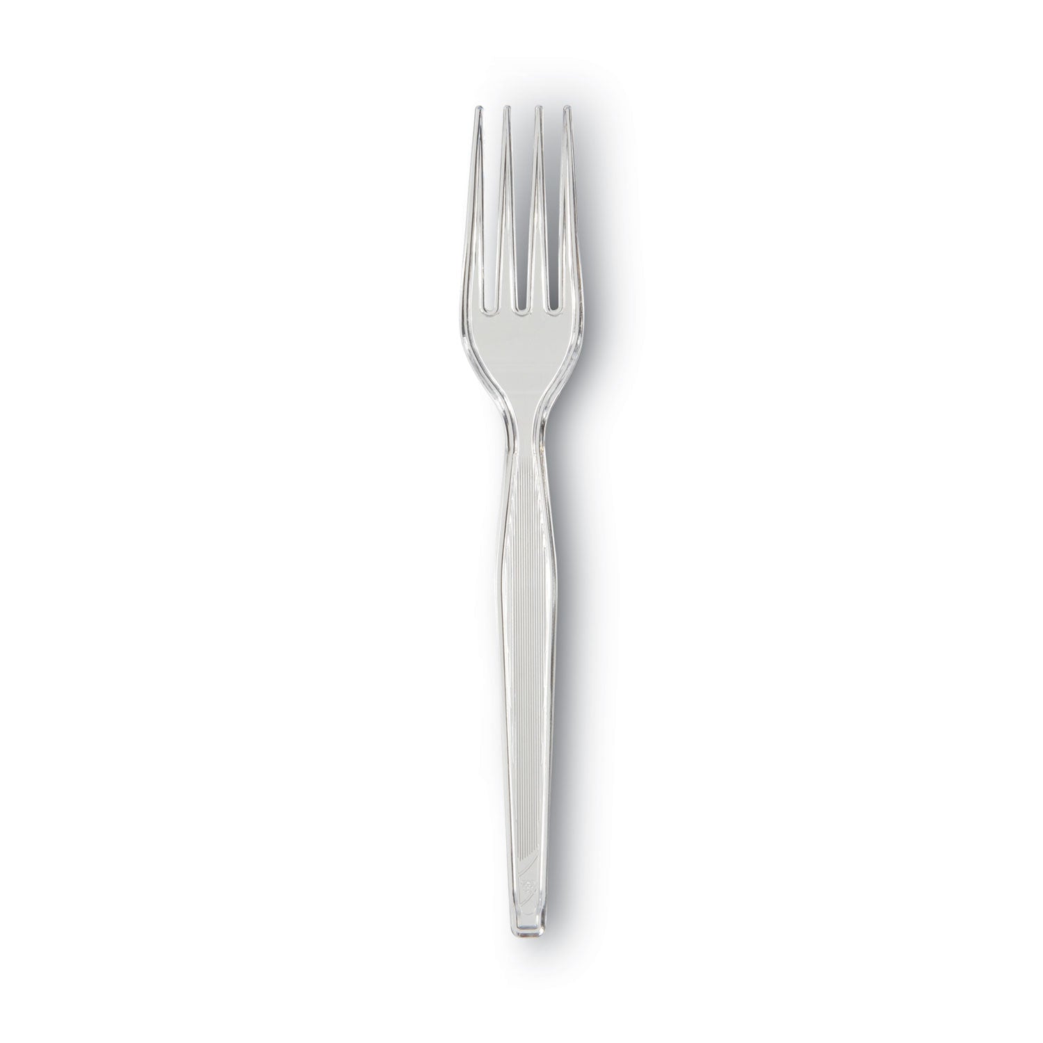 Dixie® Plastic Cutlery, Heavyweight Fork, Clear, 1,000/Carton