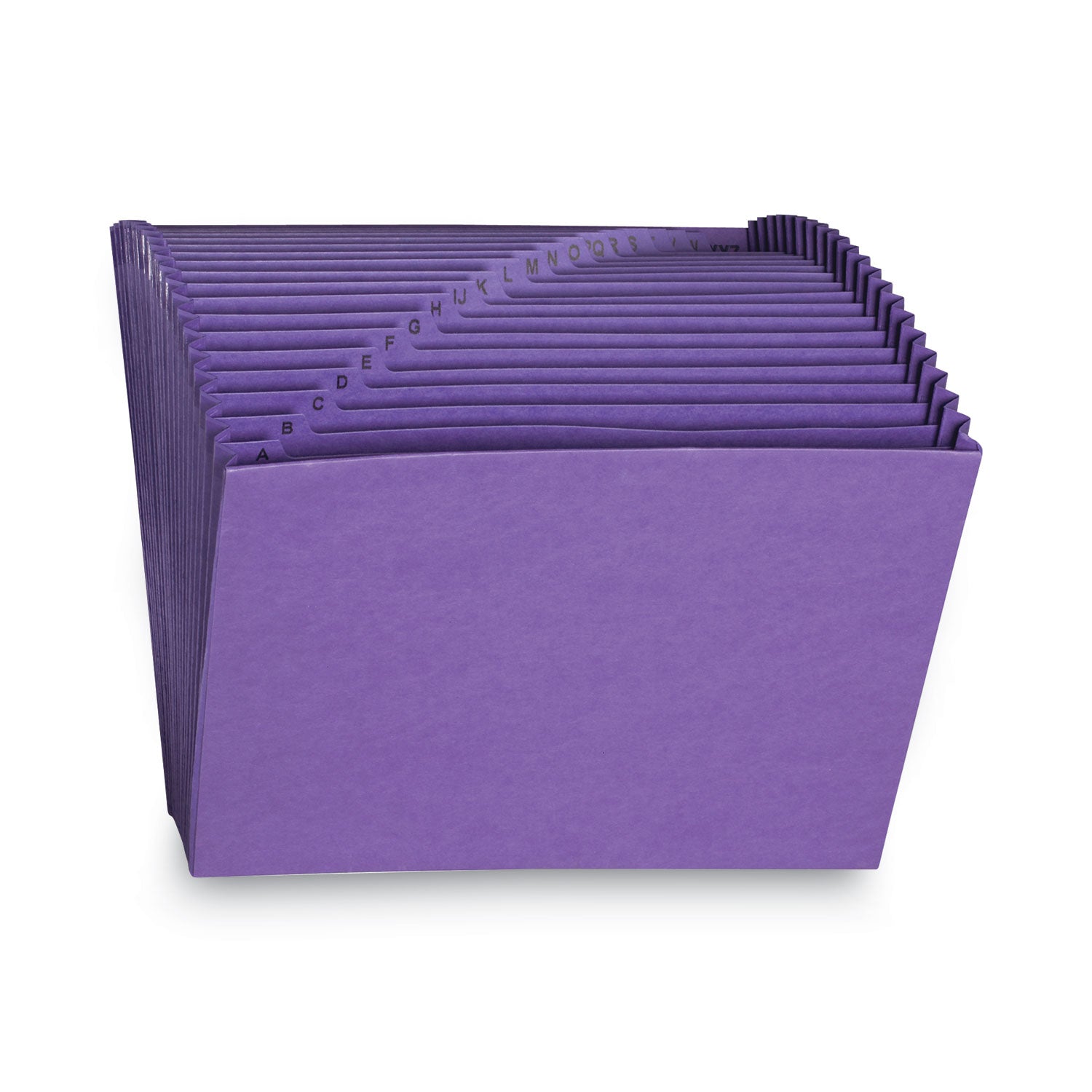 Smead Heavy-Duty Indexed Expanding Open Top Color Files, 21 Sections, 1/21-Cut Tabs, Letter Size, Purple