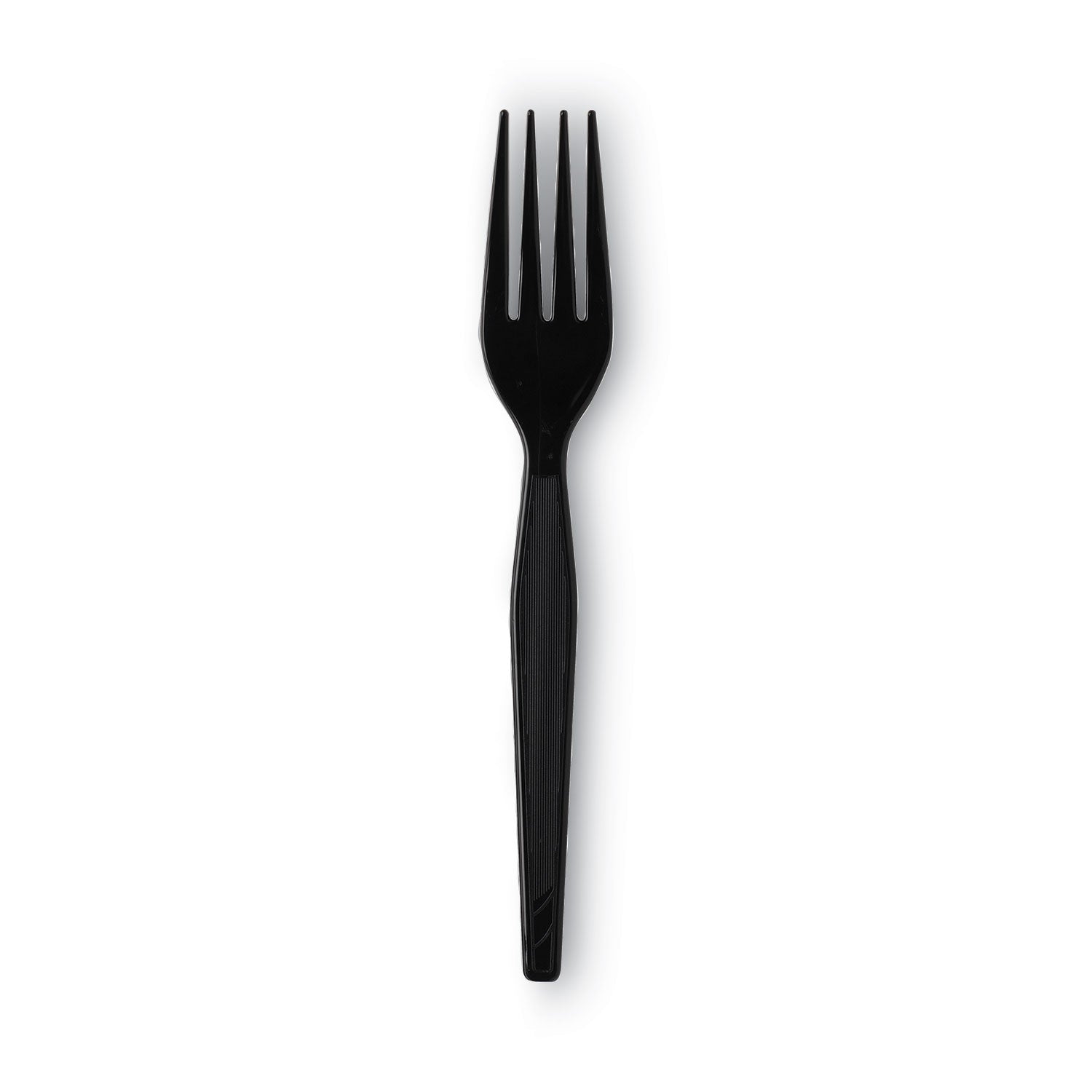 Dixie® Individually Wrapped Heavyweight Forks, Plastic, Black, 1,000/Carton