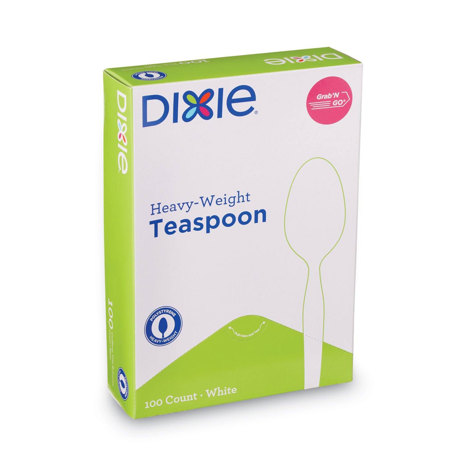 Dixie® Plastic Cutlery, Heavyweight Spoon, White, 100/Box