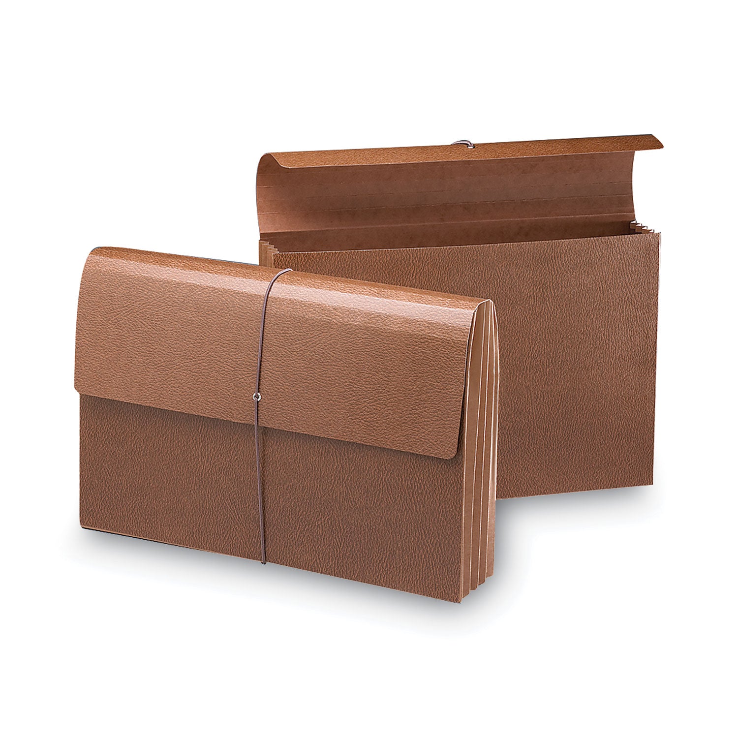 Smead Classic Expanding Wallets with Tear-Resistant Gussets, 3.5" Expansion, 1 Section, Elastic Cord Closure, Legal Size, Redrope