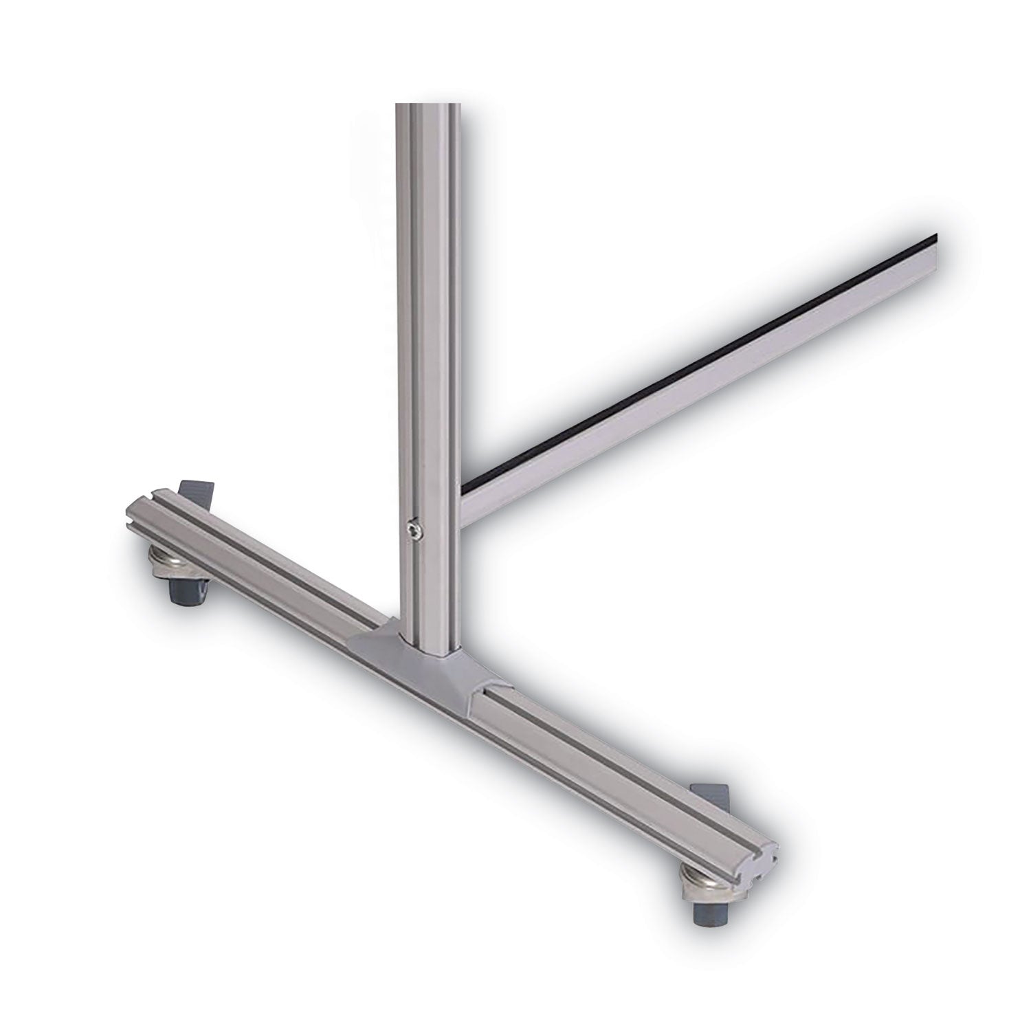 MasterVision® Protector Series Mobile Glass Panel Divider, 49 X 22 X 69, Clear/aluminum