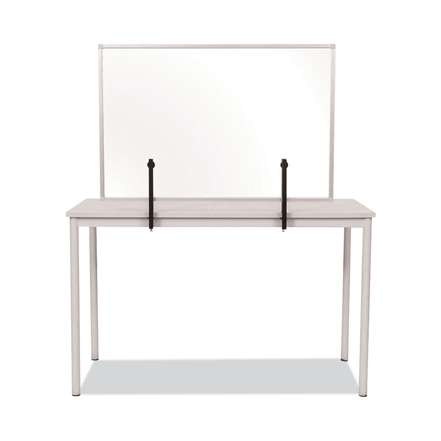 MasterVision® Protector Series Glass Aluminum Desktop Divider, 47.2 X 0.16 X 35.4, Clear