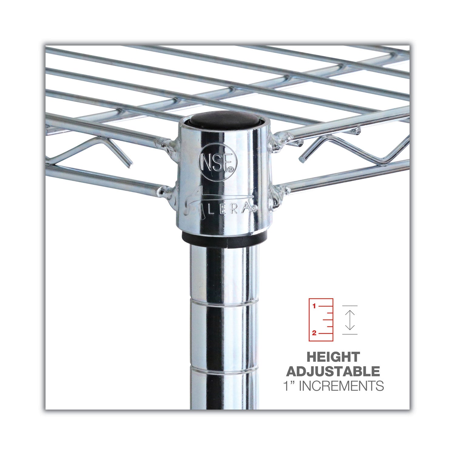 Alera® Nsf Certified 6-Shelf Wire Shelving Kit, 48w X 18d X 72h, Silver