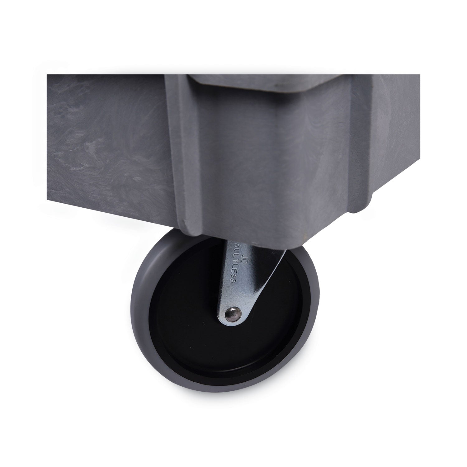 Boardwalk® Two-Shelf Utility Cart, Plastic, 2 Shelves, 500 lb Capacity, 17.25" x 40" x 33.5", Gray