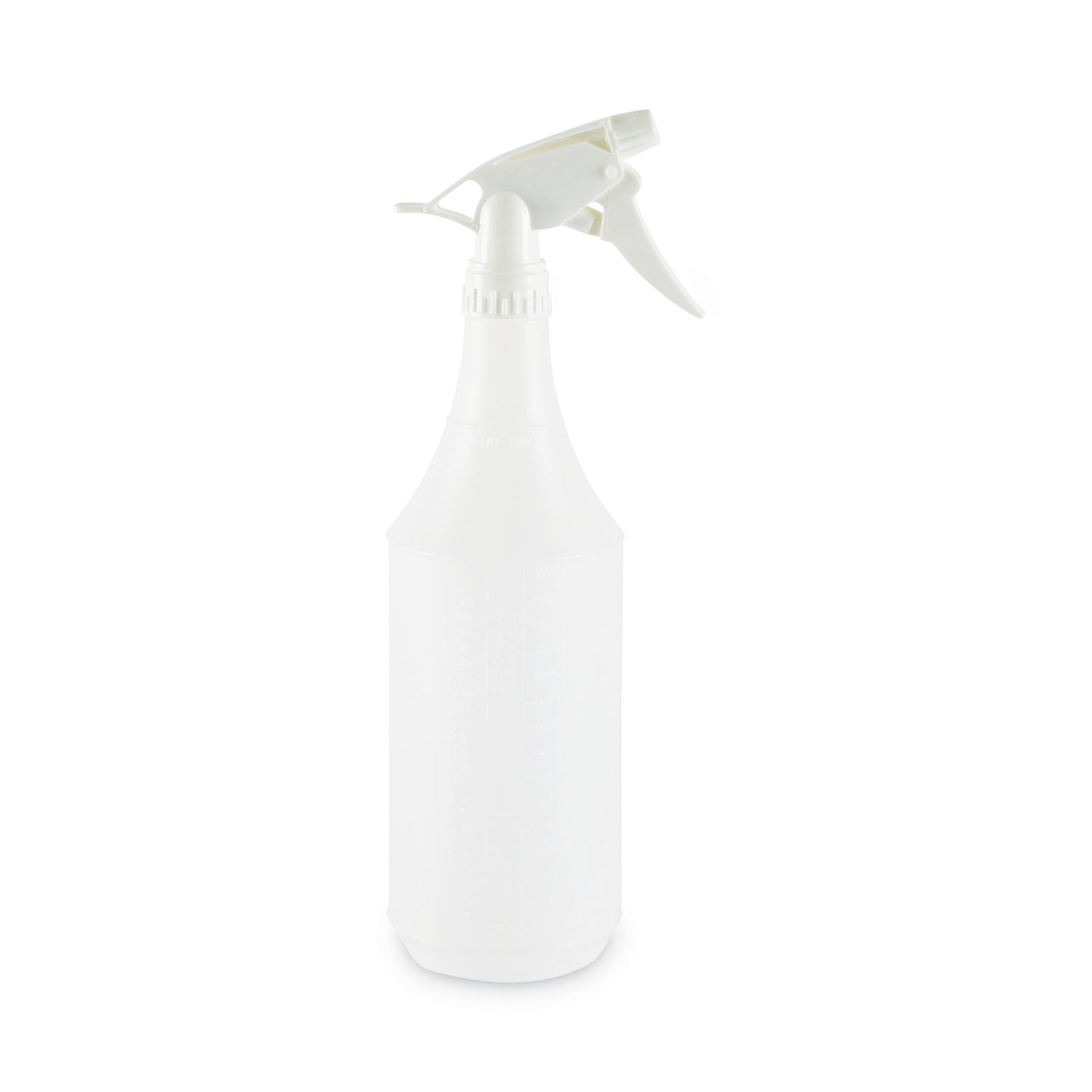 Boardwalk® Embossed Plastic Spray Bottle, 32 oz, Clear, 24/Carton