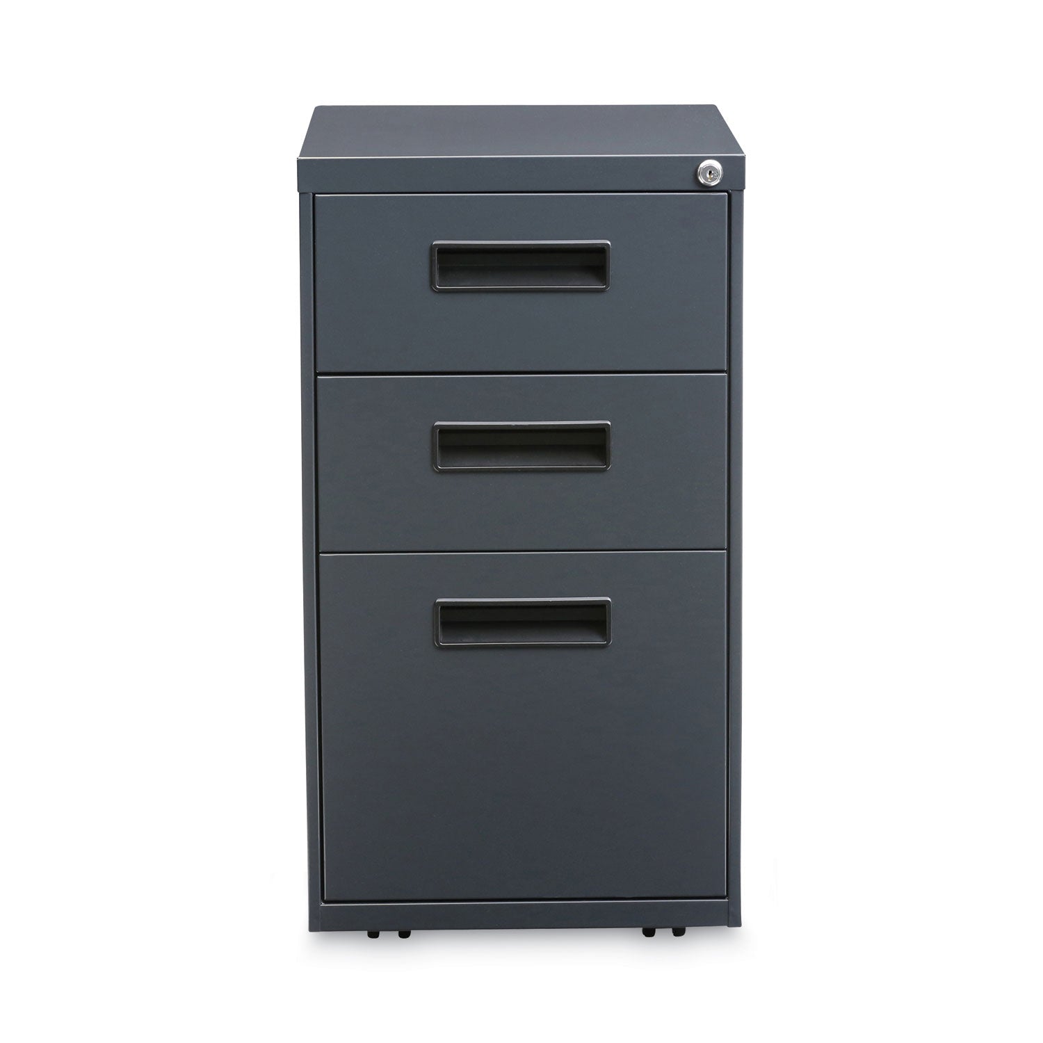 Alera® File Pedestal, Left Or Right, 3-Drawers: Box/box/file, Legal/letter, Charcoal, 14.96" X 19.29" X 27.75"