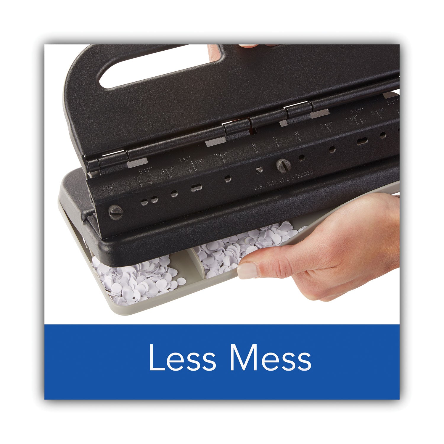 Swingline® 24-Sheet Easy Touch Two- To Seven-Hole Precision-Pin Punch, 9/32" Holes, Black