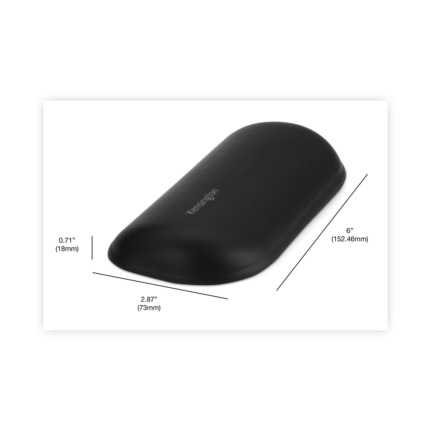 Kensington® ErgoSoft Wrist Rest for Standard Mouse, 8.7 x 7.8, Black