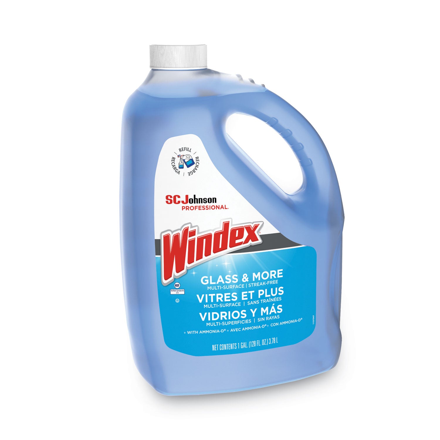 Windex® Glass Cleaner With Ammonia-D, 1 Gal Bottle
