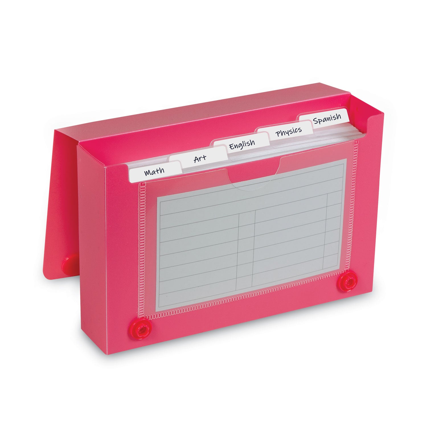 C-Line® Index Card Case, Holds 100 3 X 5 Cards, 5.38 X 1.25 X 3.5, Polypropylene, Assorted Colors