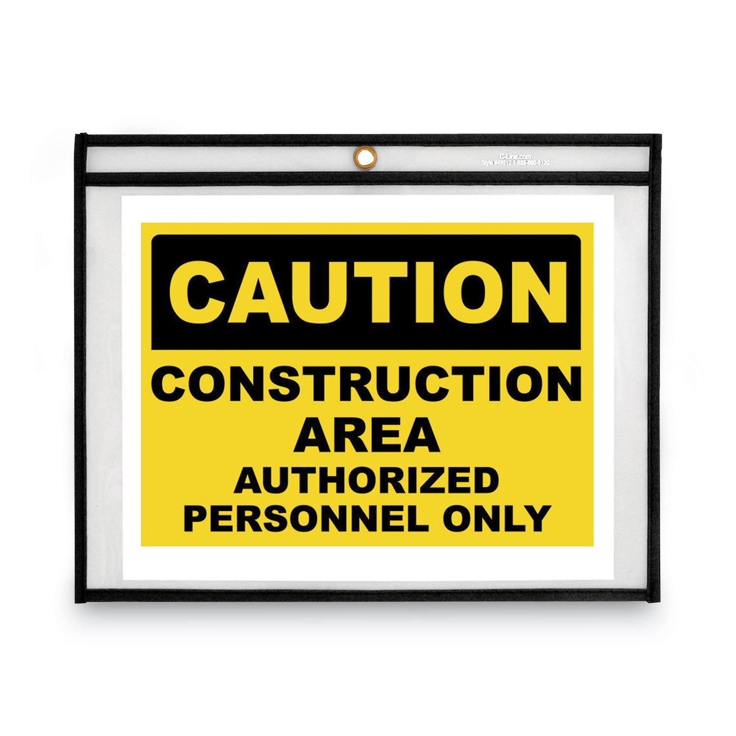 C-Line® Shop Ticket Holders, Stitched, Both Sides Clear, 75 Sheets, 12 X 9, 25/box