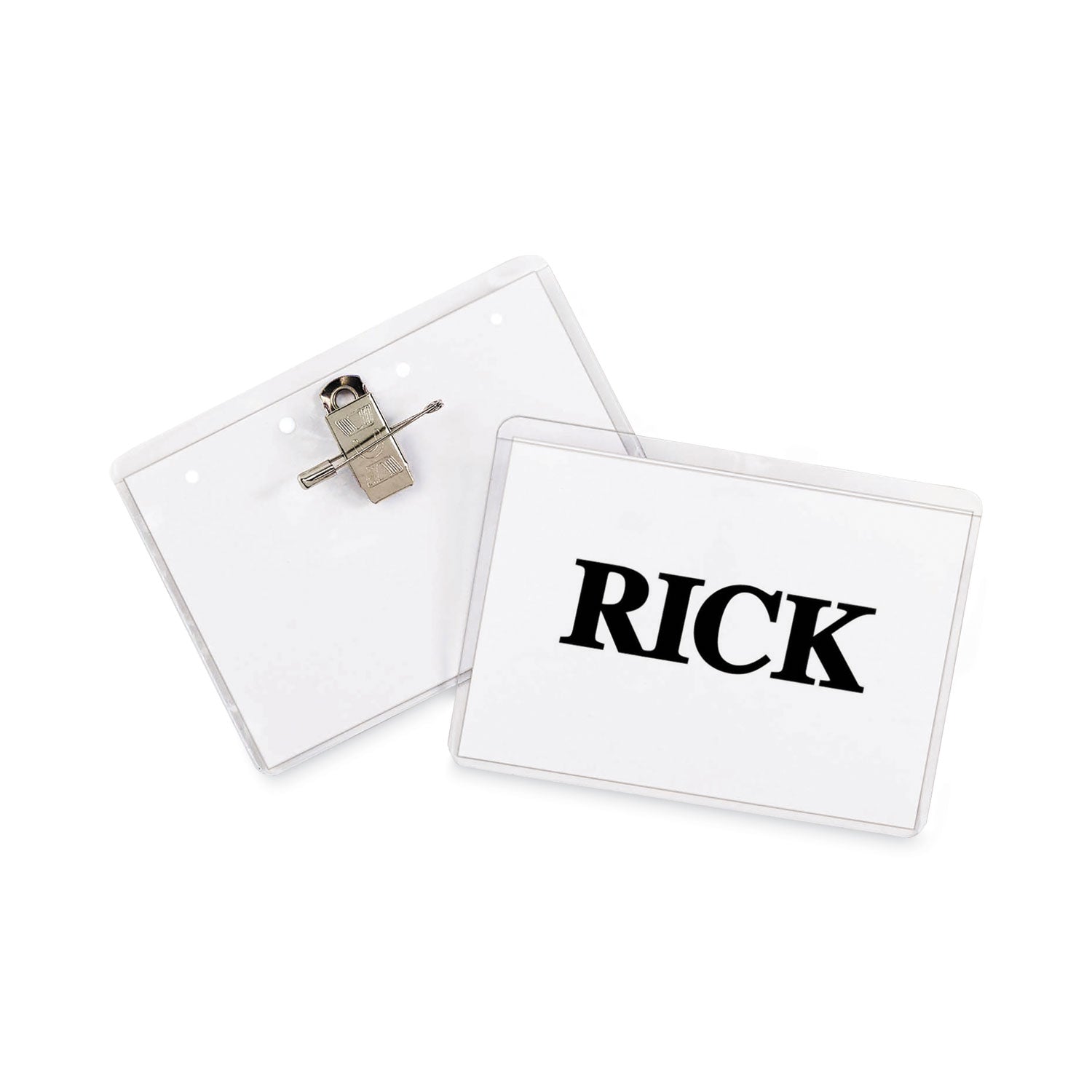 C-Line® Name Badge Kits, Top Load, 3 1/2 X 2 1/4, Clear, Combo Clip/pin, 50/box
