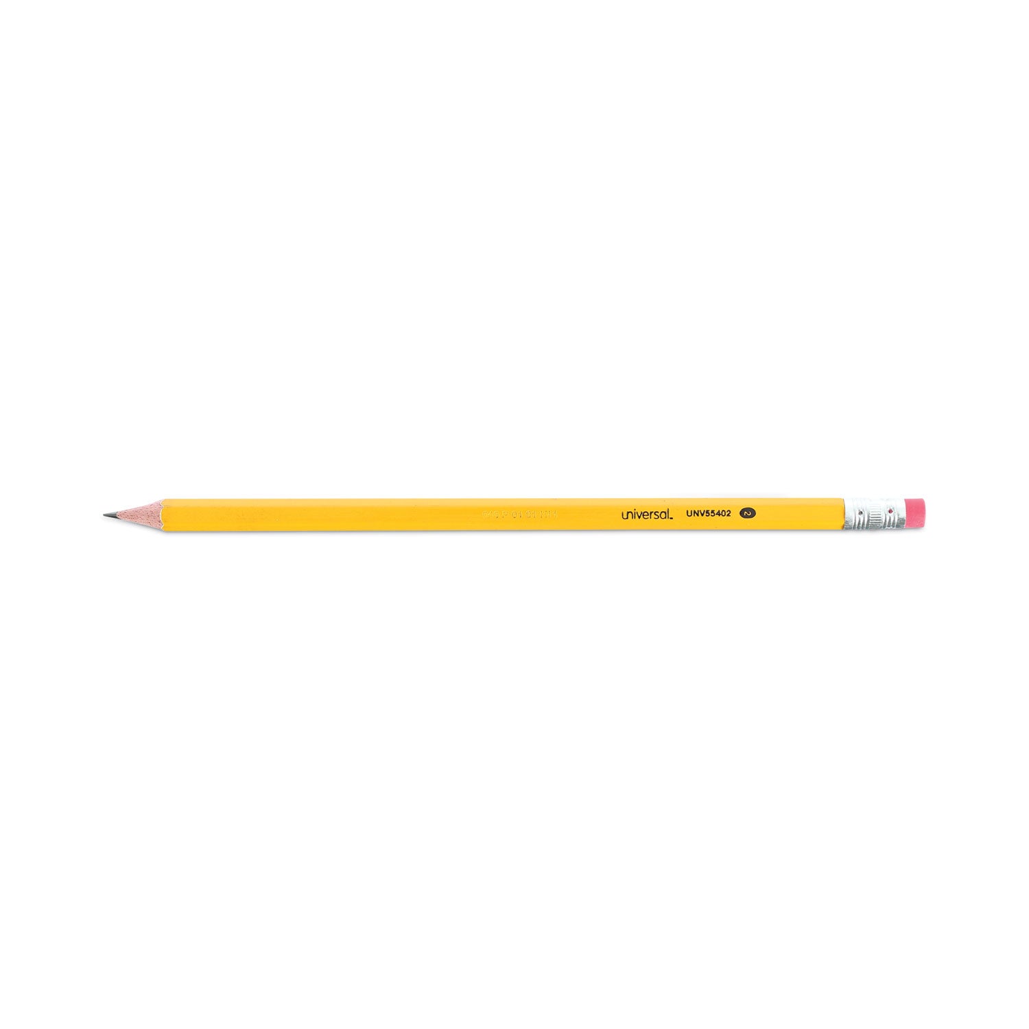 Universal™ #2 Pre-Sharpened Woodcase Pencil, Hb (#2), Black Lead, Yellow Barrel, 72/pack