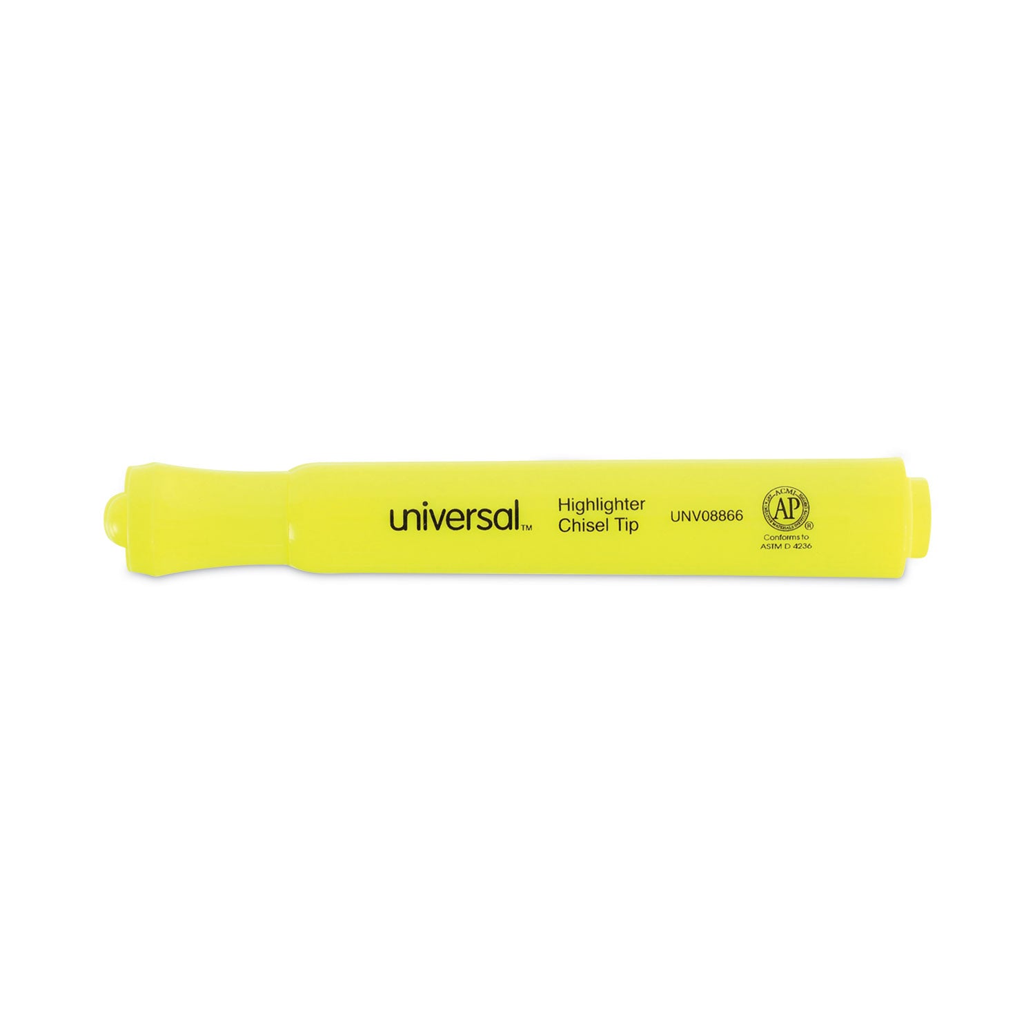 Universal™ Desk Highlighter Value Pack, Fluorescent Yellow Ink, Chisel Tip, Yellow Barrel, 36/pack