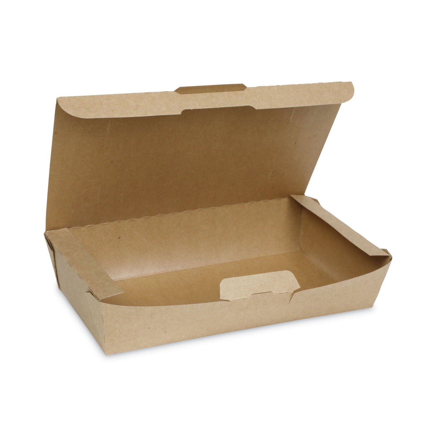 Pactiv Evergreen EarthChoice Tamper Evident OneBox Paper Box, 9 x 4.85 x 2, Brown, 100/Carton