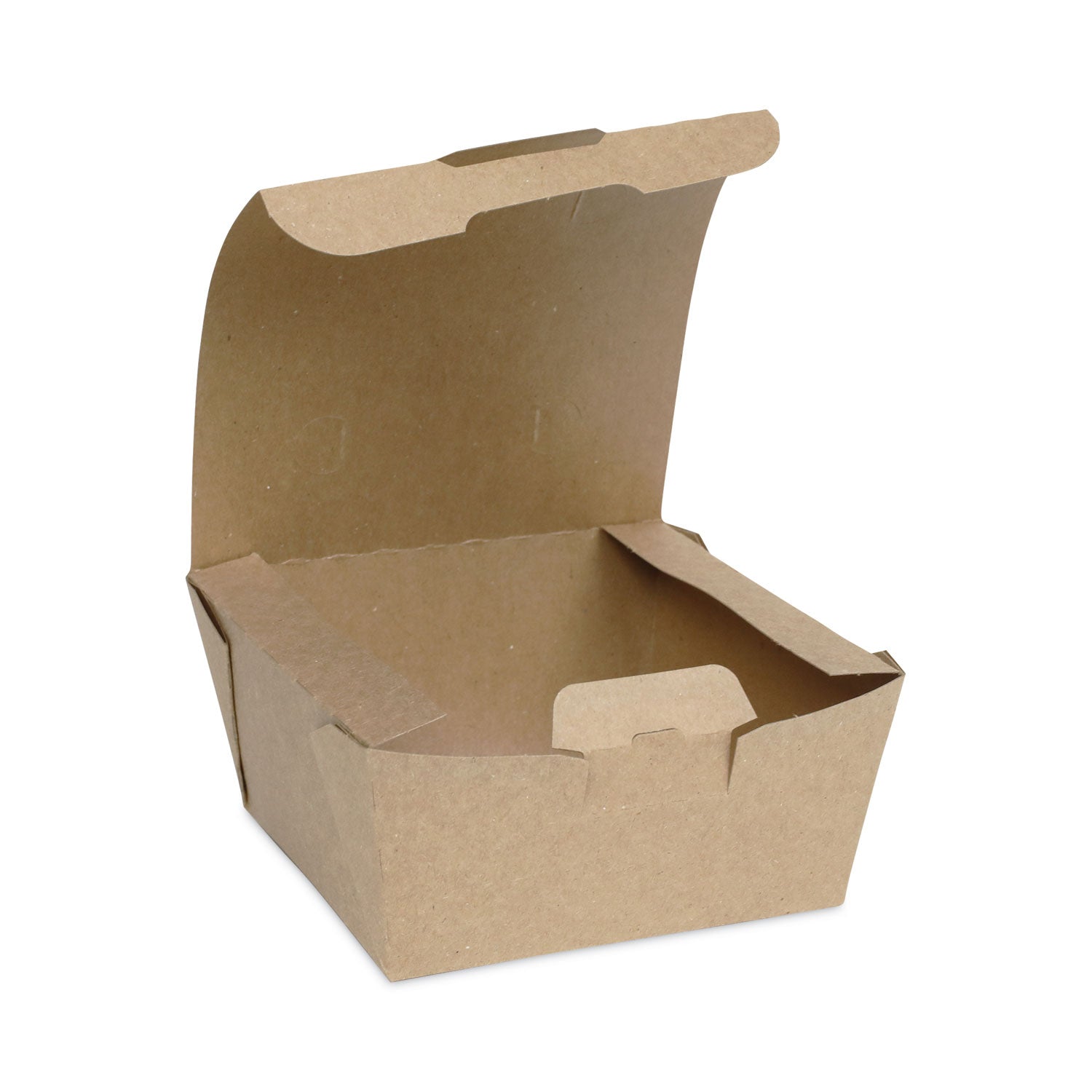 Pactiv Evergreen EarthChoice Tamper Evident OneBox Paper Box, 4.5 x 4.5 x 2.5, Brown, 312/Carton