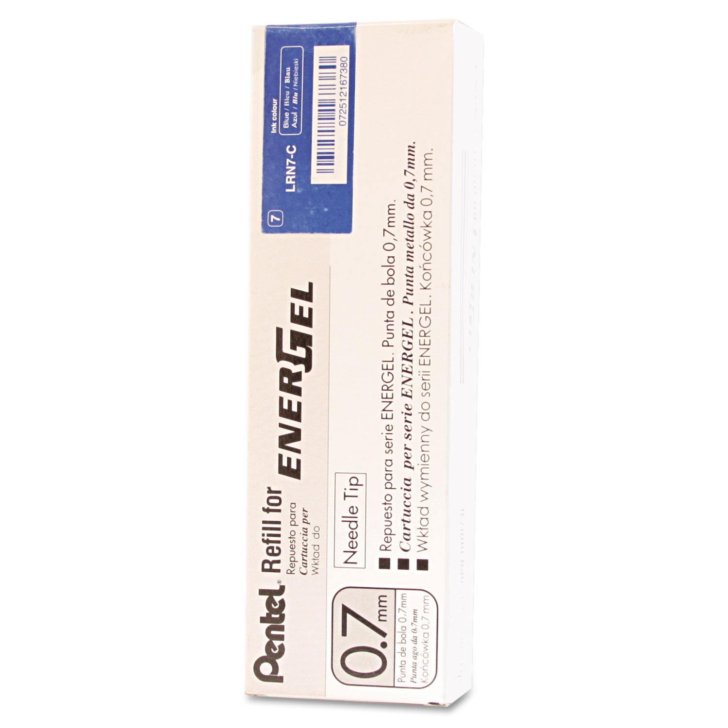 Pentel® Refill For Pentel Energel Retractable Liquid Gel Pens, Medium Needle Tip, Blue Ink