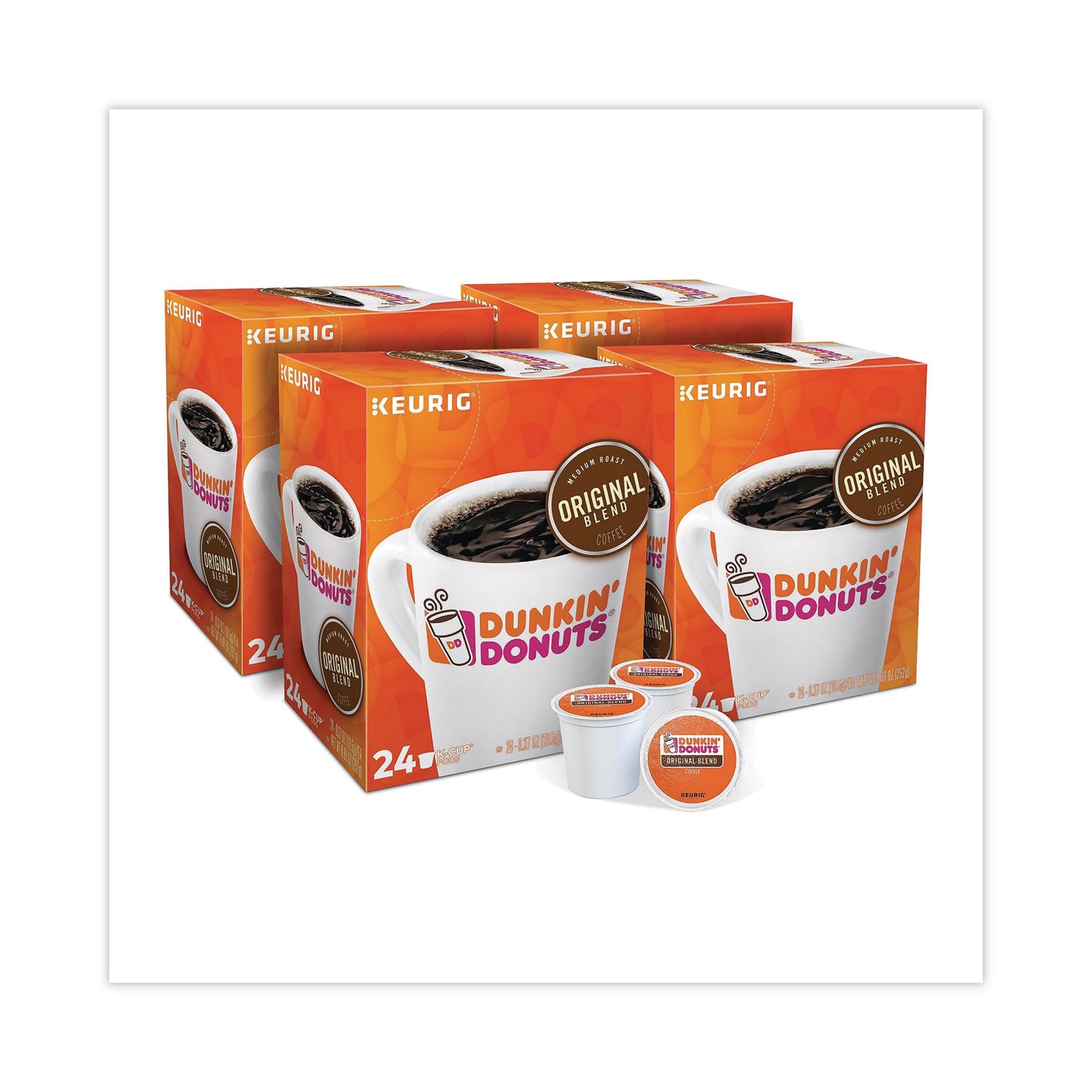 Dunkin'® K-Cup Pods, Original Blend, 88/Carton