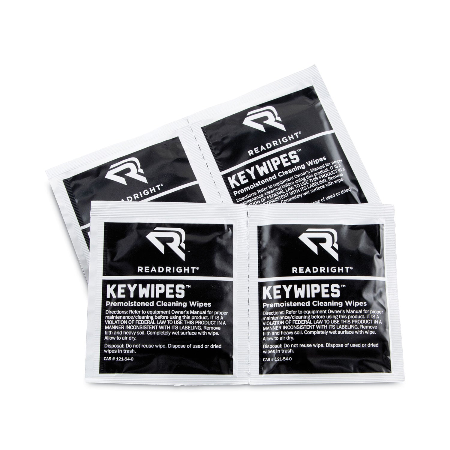 Read Right® KeyWipes Keyboard Wet Wipes, 6.88 x 5, Unscented, 18/Box