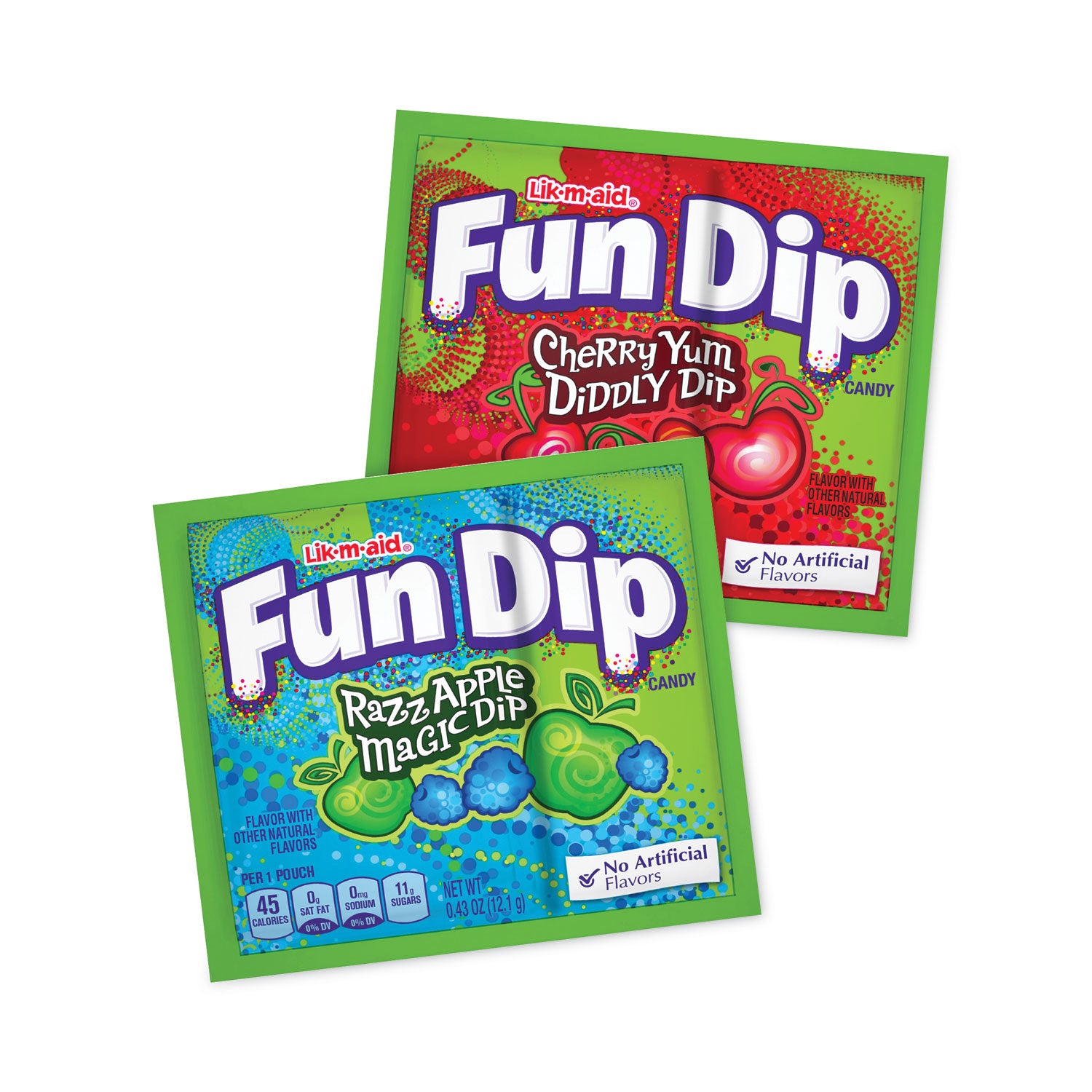 Lik-m-aid® Fun Dip Candy, Assorted Flavors, 0.43 oz Pouches, 48/Box