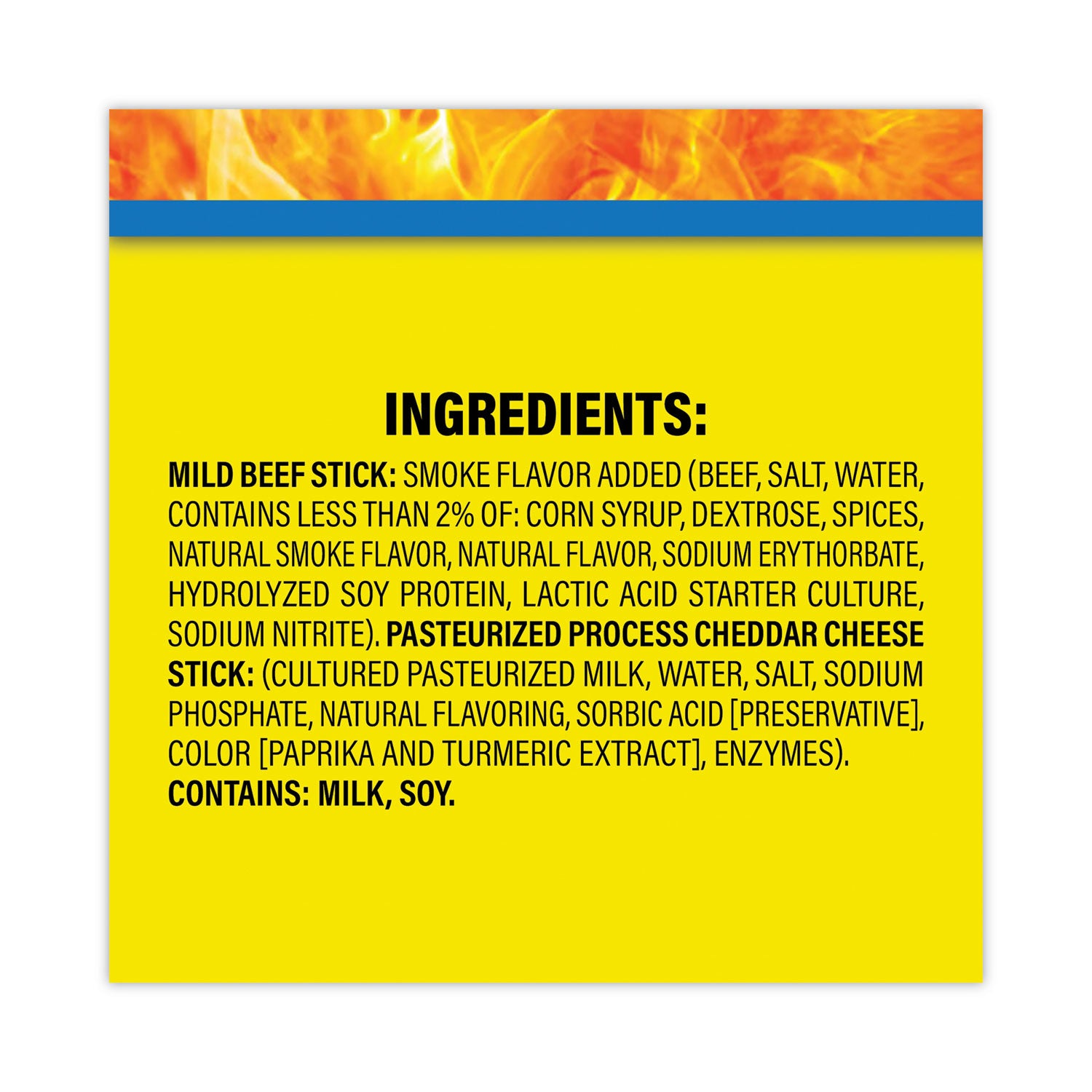 Slim Jim® Beef and Cheese Meat Sticks, 1.5 oz, 18/Carton