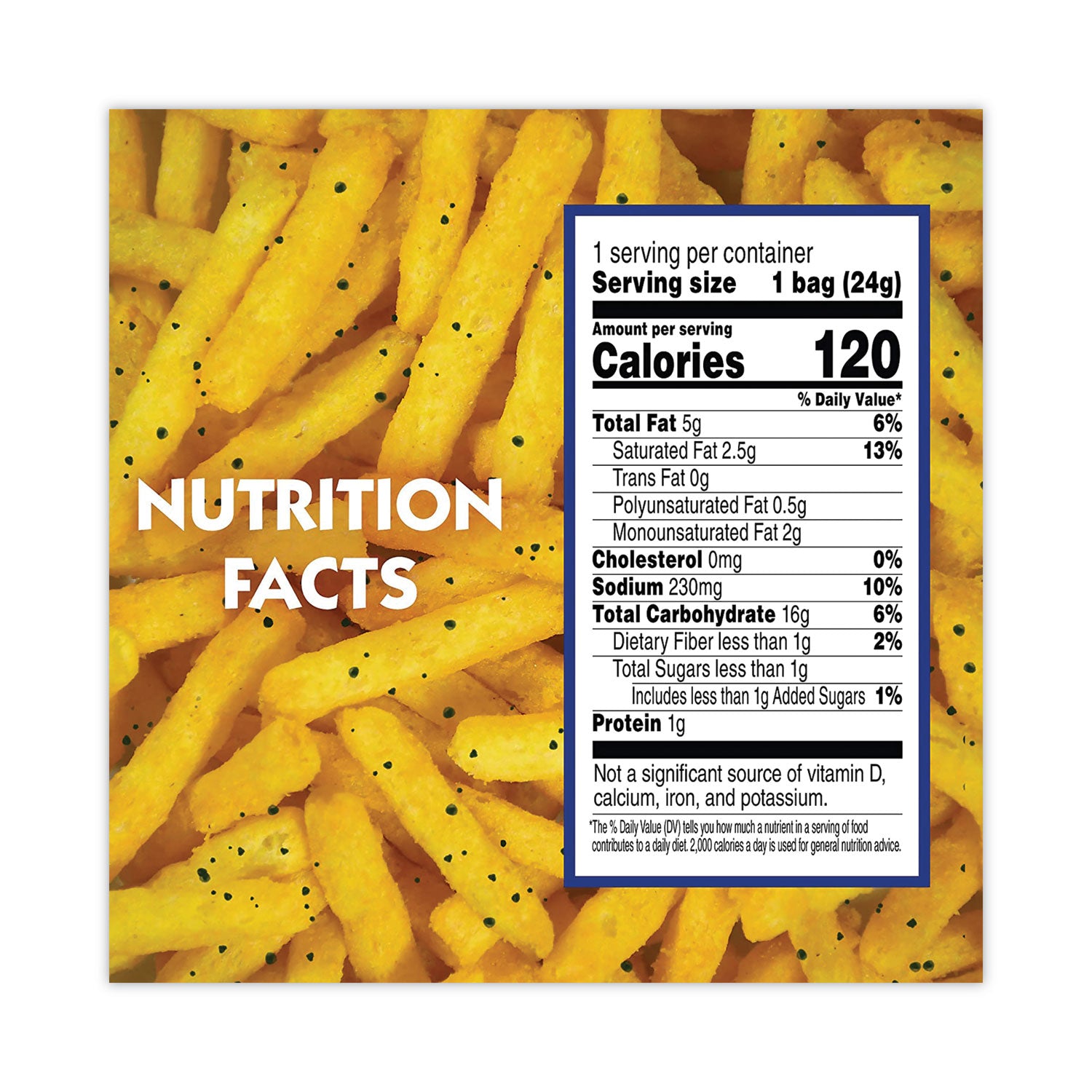 Andy Capps Cheddar Fries, 0.85 oz Bag, 72/Carton