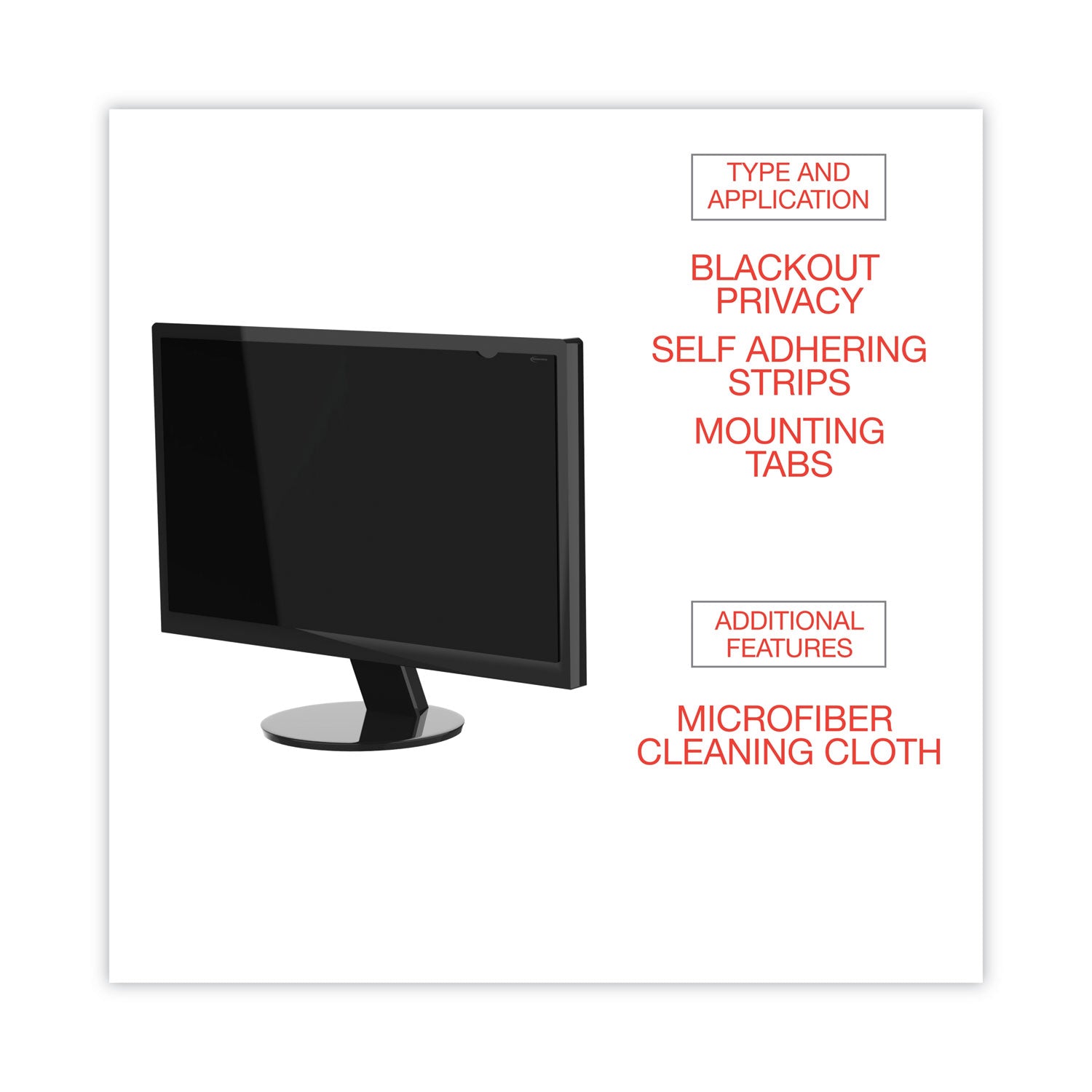 Innovera® Blackout Privacy Filter for 20" Widescreen Flat Panel Monitor, 16:9 Aspect Ratio