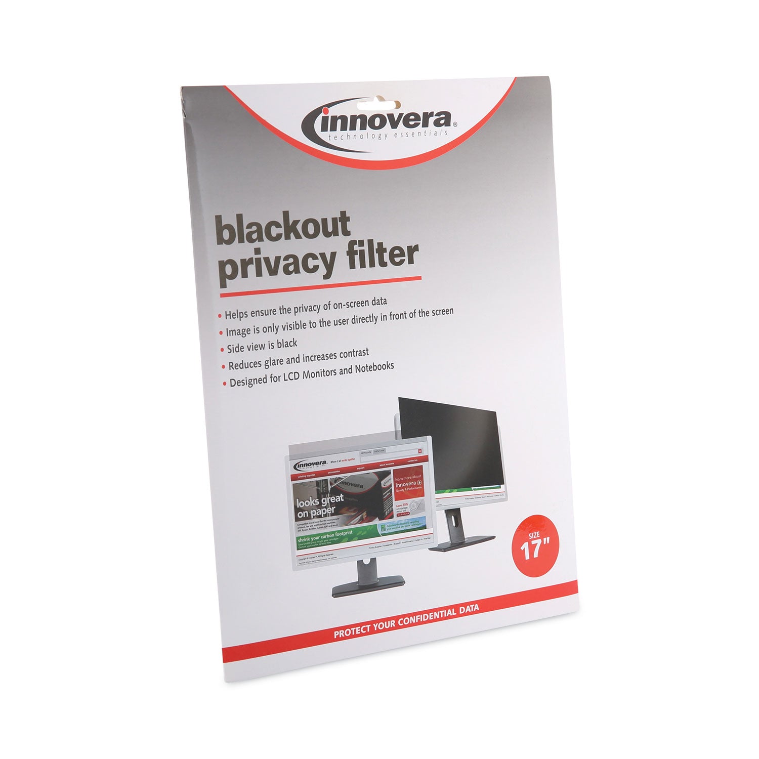 Innovera® Blackout Privacy Filter for 17" Flat Panel Monitor