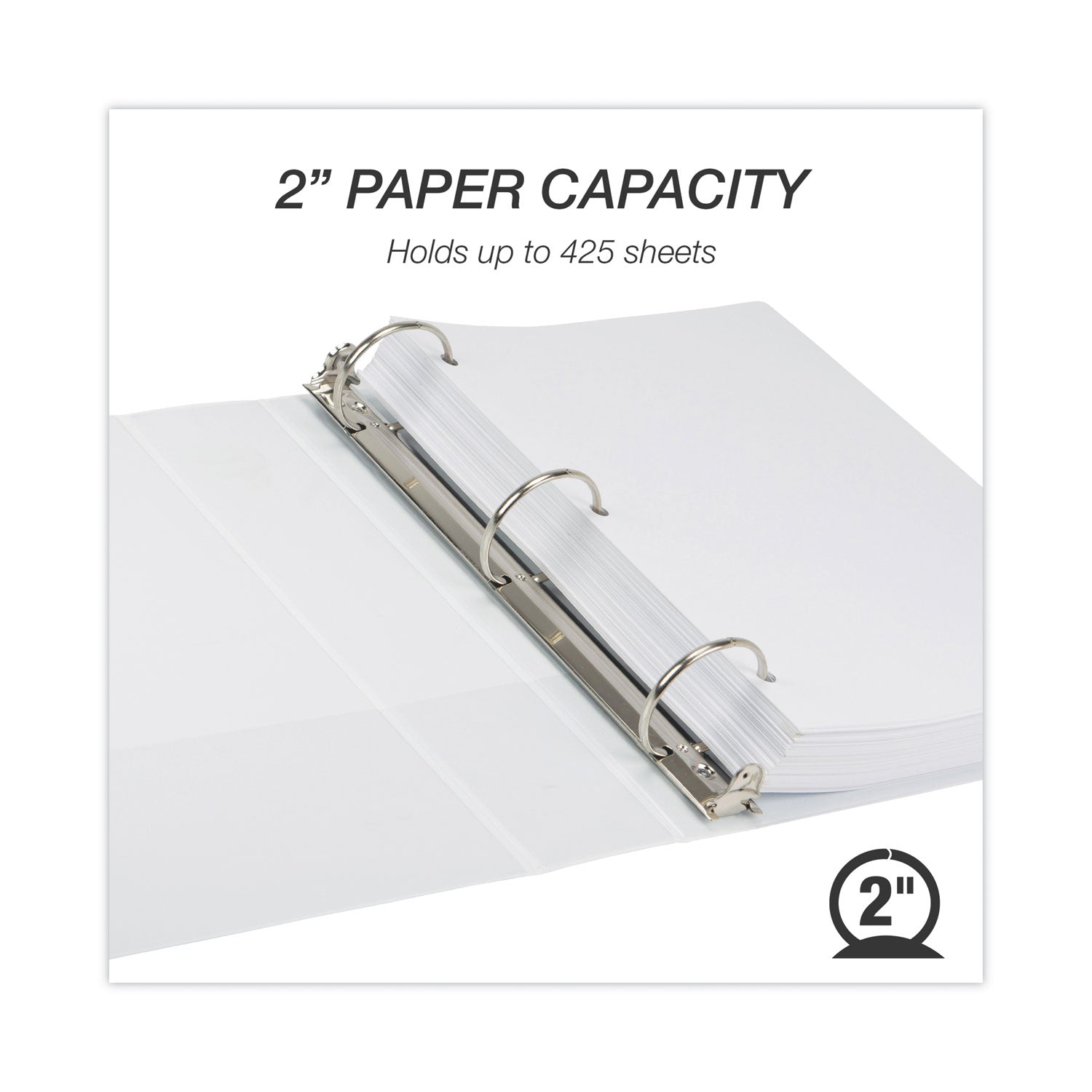 Samsill® Earth's Choice Plant-Based Round Ring View Binder, 3 Rings, 2" Capacity, 11 x 8.5, White