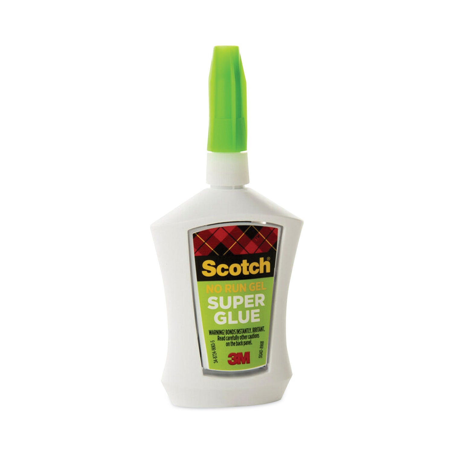 Scotch® Super Glue No-Run Gel With Precision Applicator, 0.14 Oz, Dries Clear