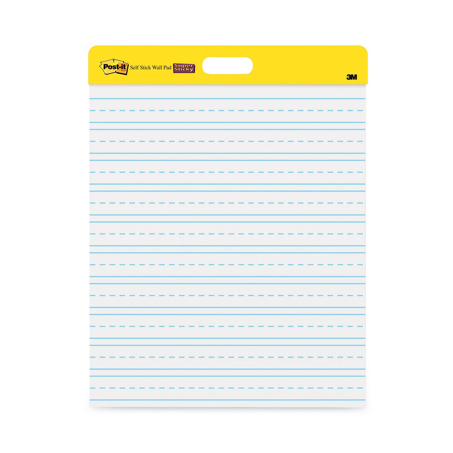 Self-Stick Wall Pad, Manuscript Format (Primary 3" Rule), 20 x 23, White, 20 Sheets, 2/Pack